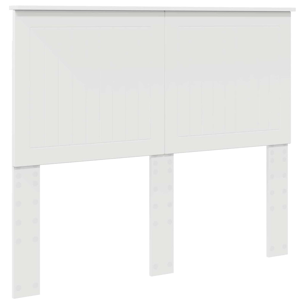 vidaXL Ramka łóżka Z zagłówkiem Biały 120 x 200 cm Lite drewno sosnowe