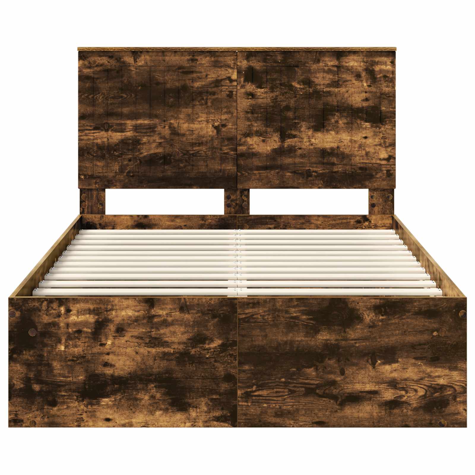 vidaXL Ramka łóżka Dąb wędzony 120 x 200 cm Lite drewno sosnowe