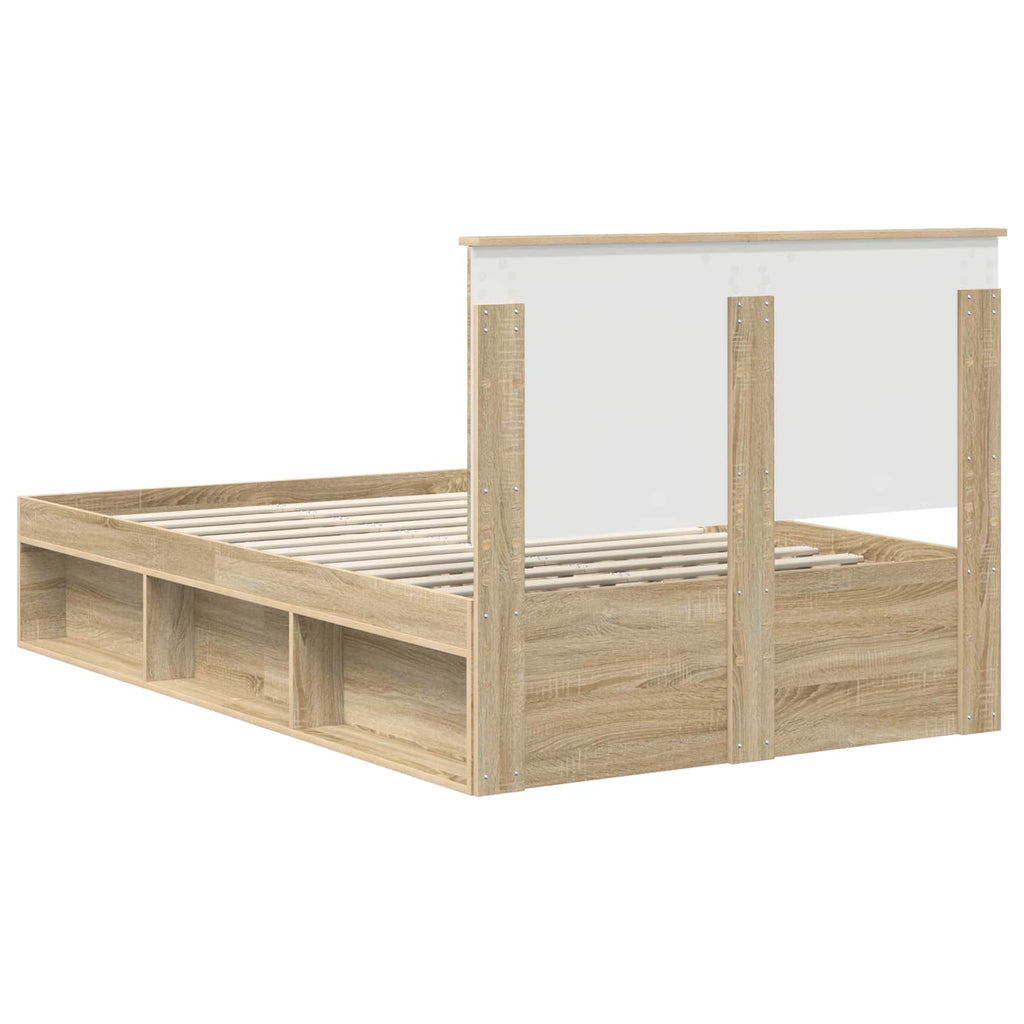 vidaXL Ramka łóżka Sonoma 120 x 190 cm Lite drewno sosnowe