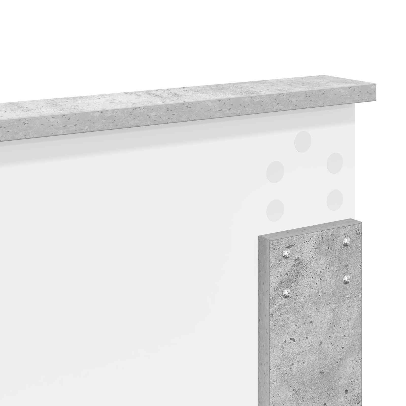 vidaXL Ramka łóżka Betonowy 120 x 190 cm Lite drewno sosnowe