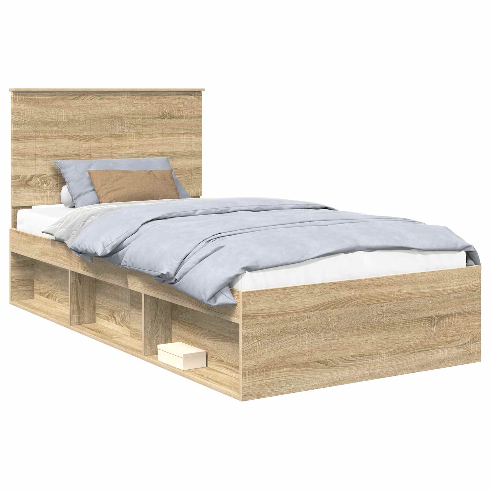 vidaXL Ramka łóżka Sonoma 100 x 200 cm Lite drewno sosnowe