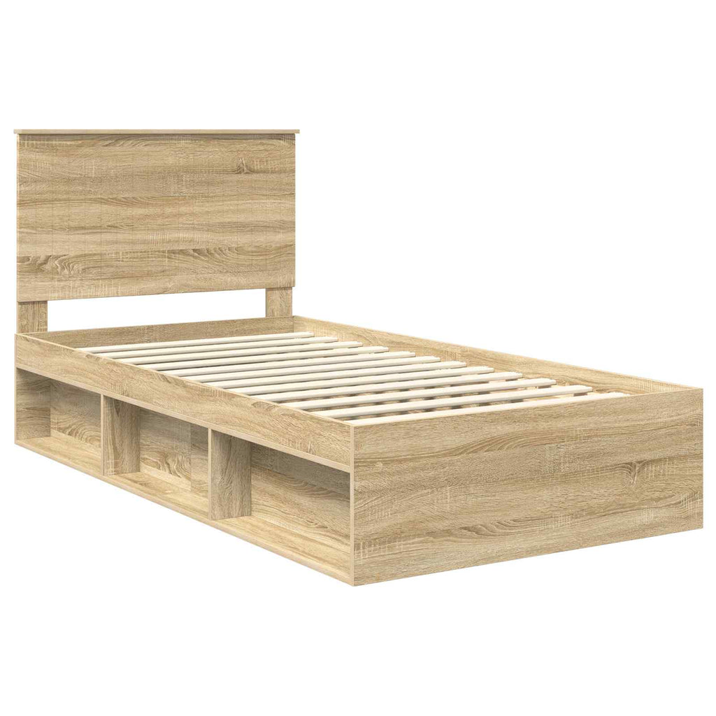 vidaXL Ramka łóżka Sonoma 100 x 200 cm Lite drewno sosnowe