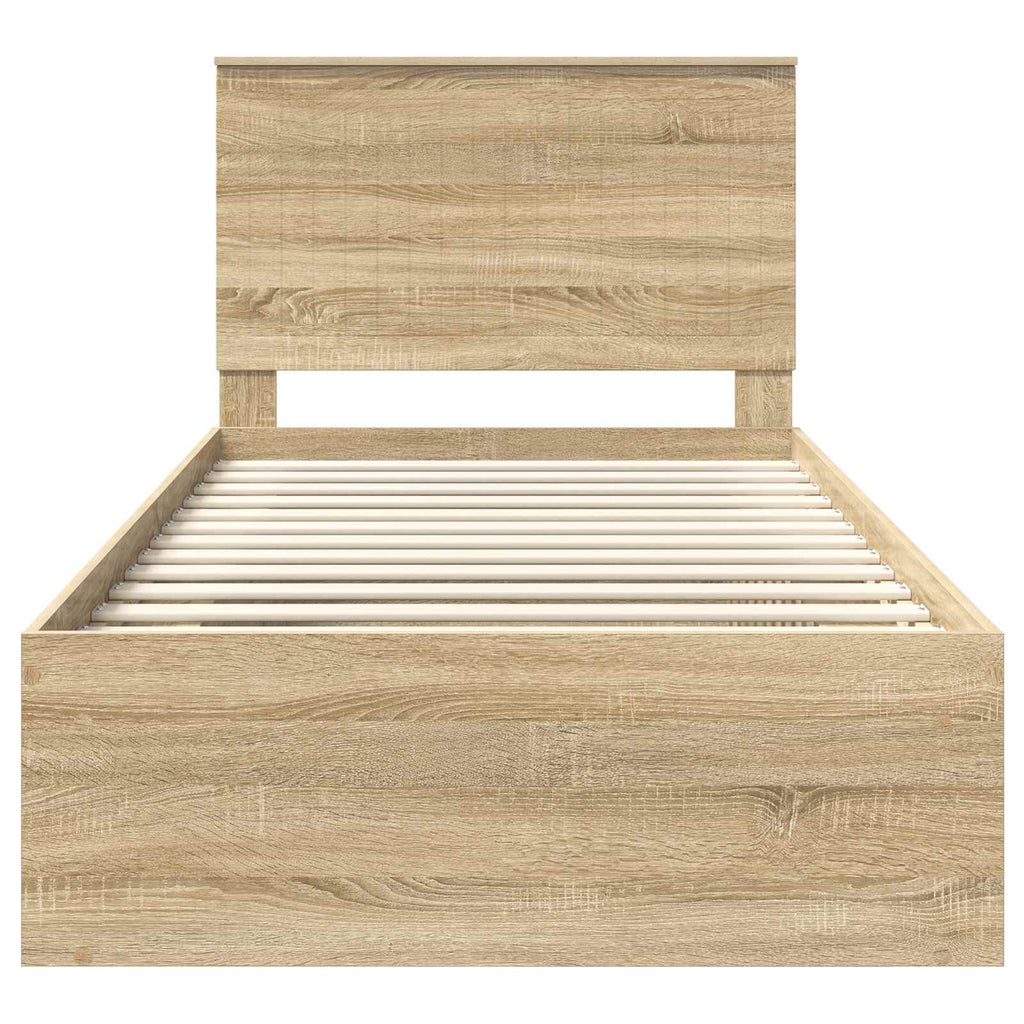 vidaXL Ramka łóżka Sonoma 100 x 200 cm Lite drewno sosnowe