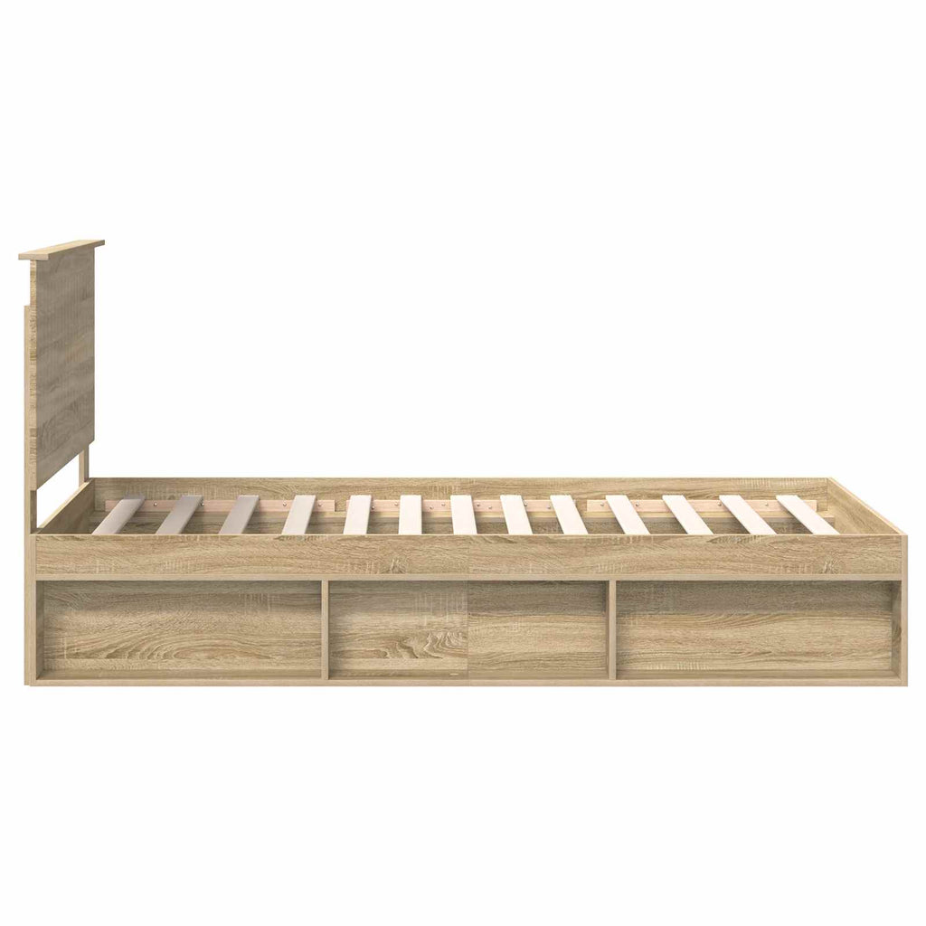 vidaXL Ramka łóżka Sonoma 100 x 200 cm Lite drewno sosnowe