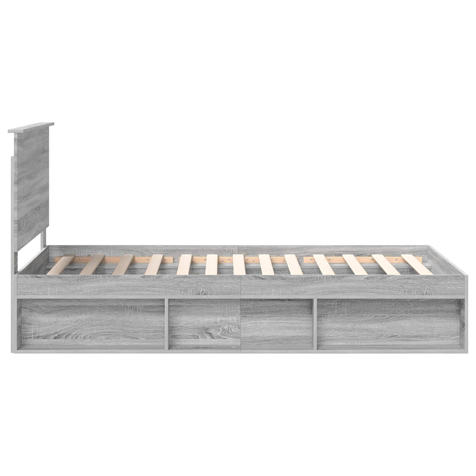 vidaXL Ramka łóżka Szary Sonoma 100 x 200 cm Lite drewno sosnowe