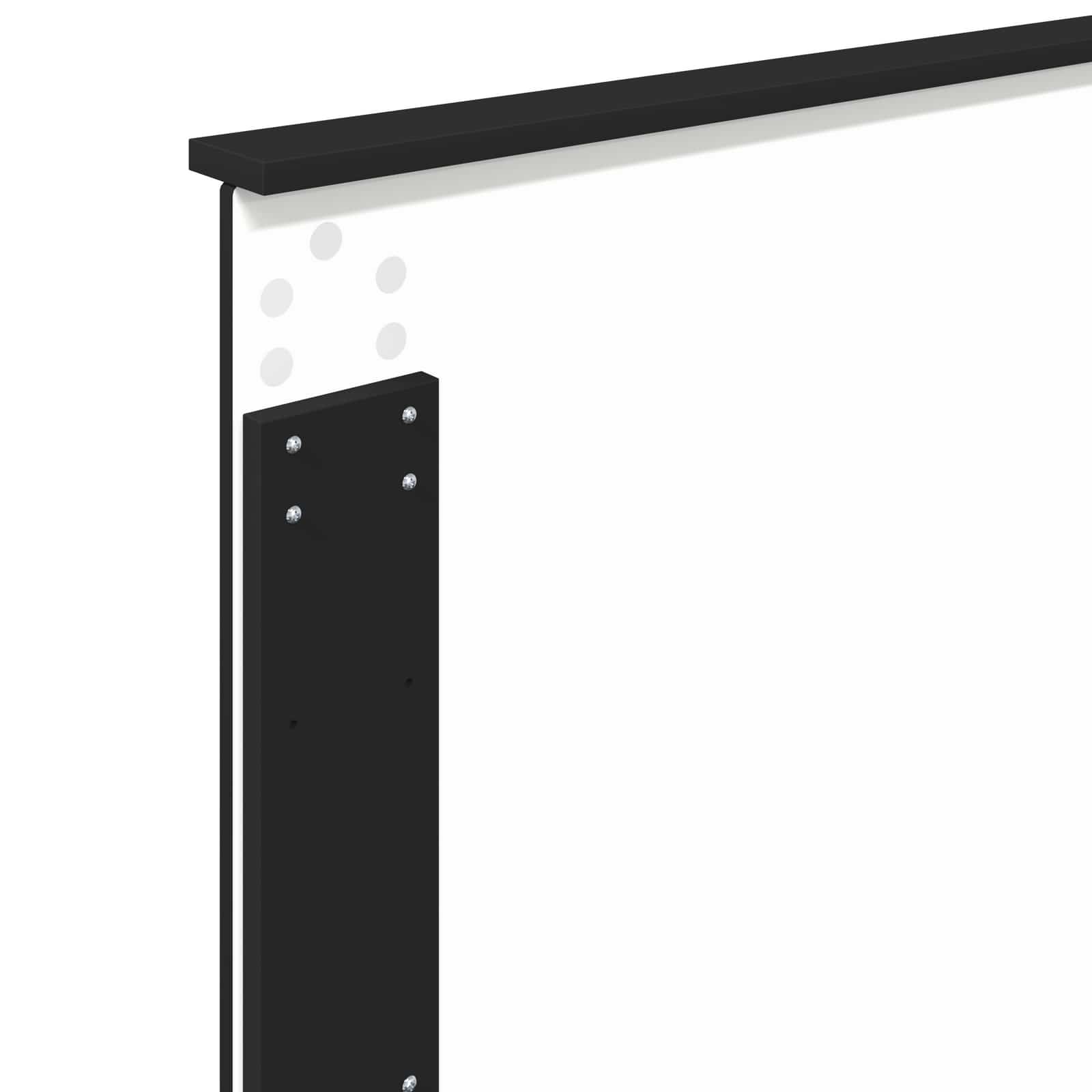 vidaXL Ramka łóżka Z zagłówkiem Czarny 90 x 200 cm Lite drewno sosnowe