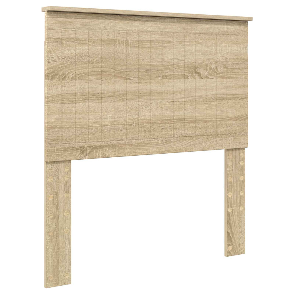 vidaXL Ramka łóżka Z zagłówkiem Sonoma 90 x 190 cm Lite drewno sosnowe