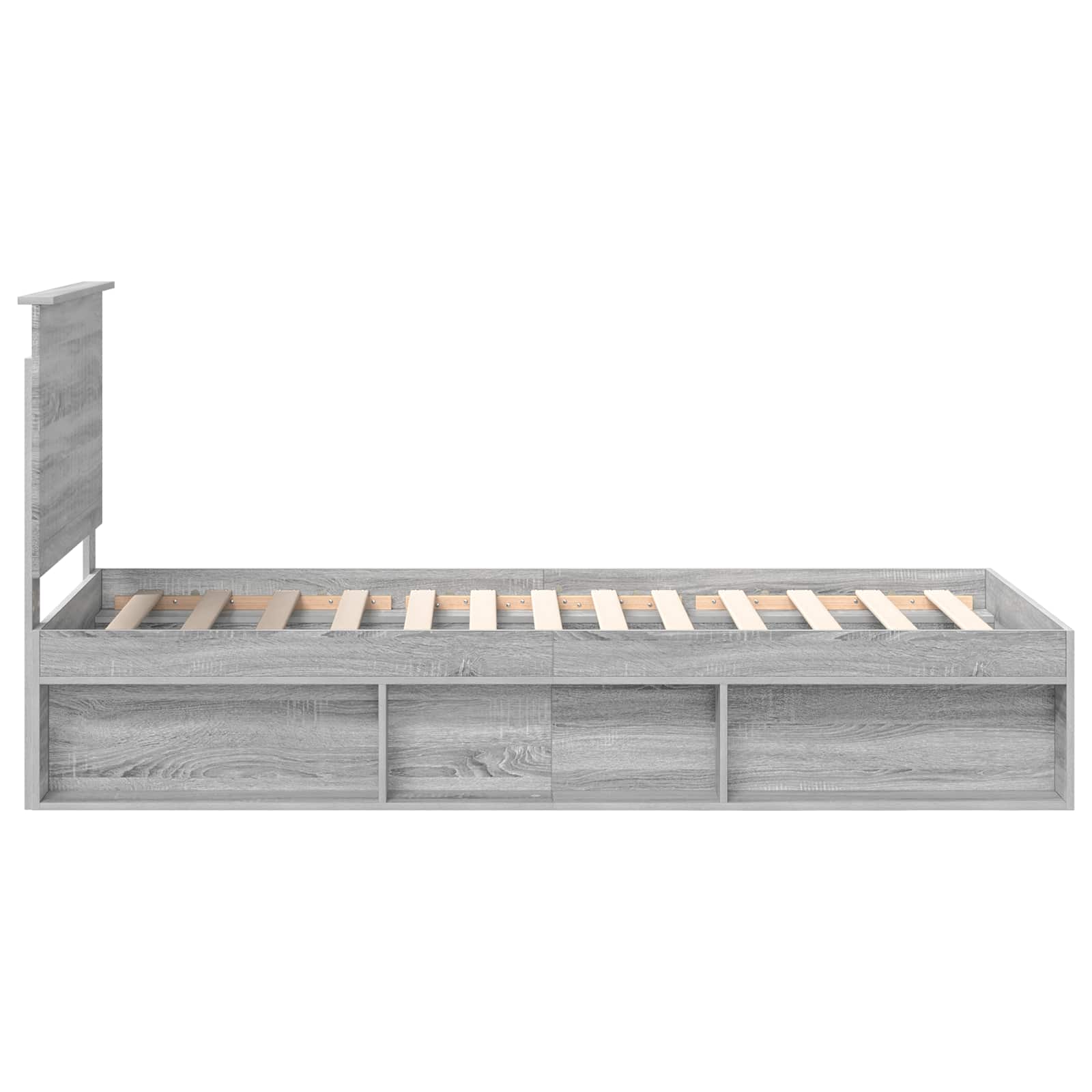 vidaXL Ramka łóżka Szary Sonoma 90 x 190 cm Lite drewno sosnowe