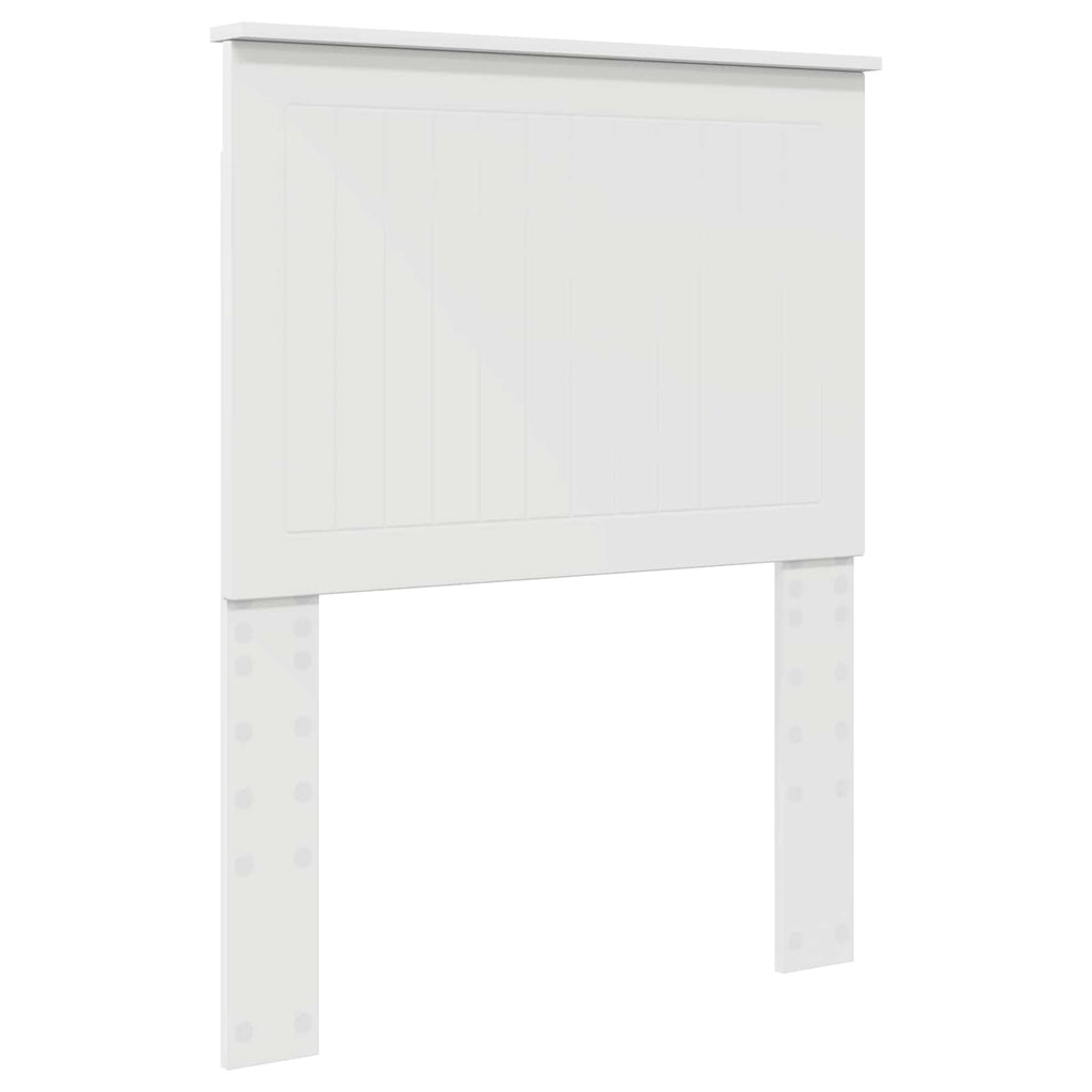vidaXL Ramka łóżka Z zagłówkiem Biały 75 x 190 cm Lite drewno sosnowe