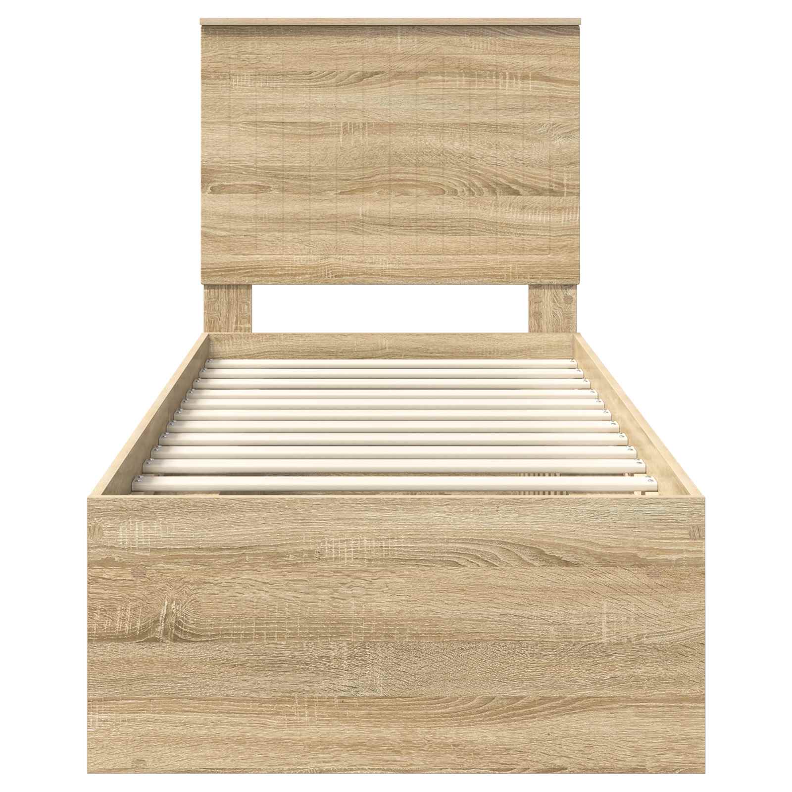 vidaXL Ramka łóżka Dąb Sonoma 75 x 190 cm Lite drewno sosnowe