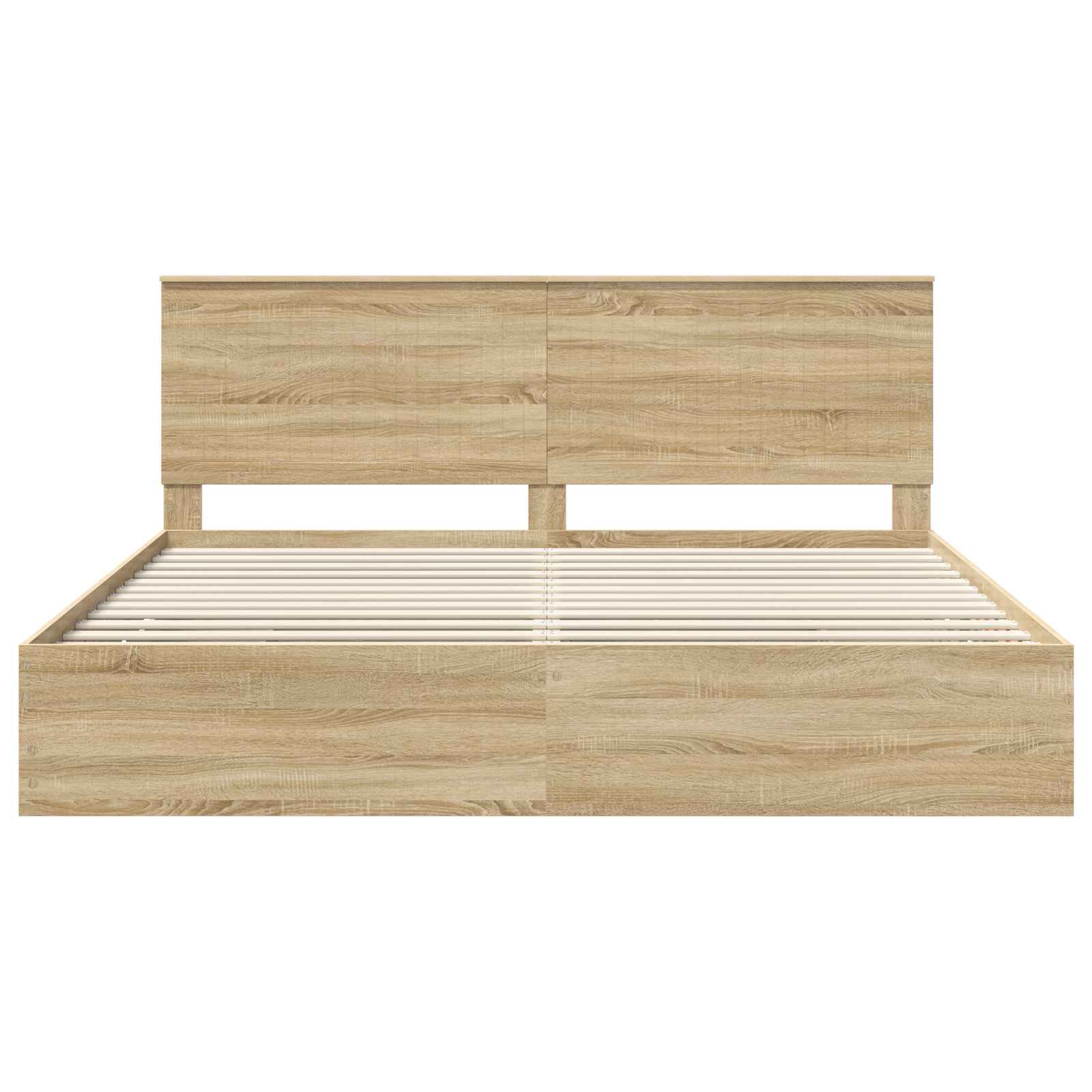 vidaXL Ramka łóżka Dąb Sonoma 200 x 200 cm Drewno inżynieryjne
