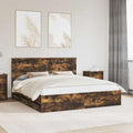 vidaXL Ramka łóżka Dąb wędzony 180 x 200 cm Drewno inżynieryjne