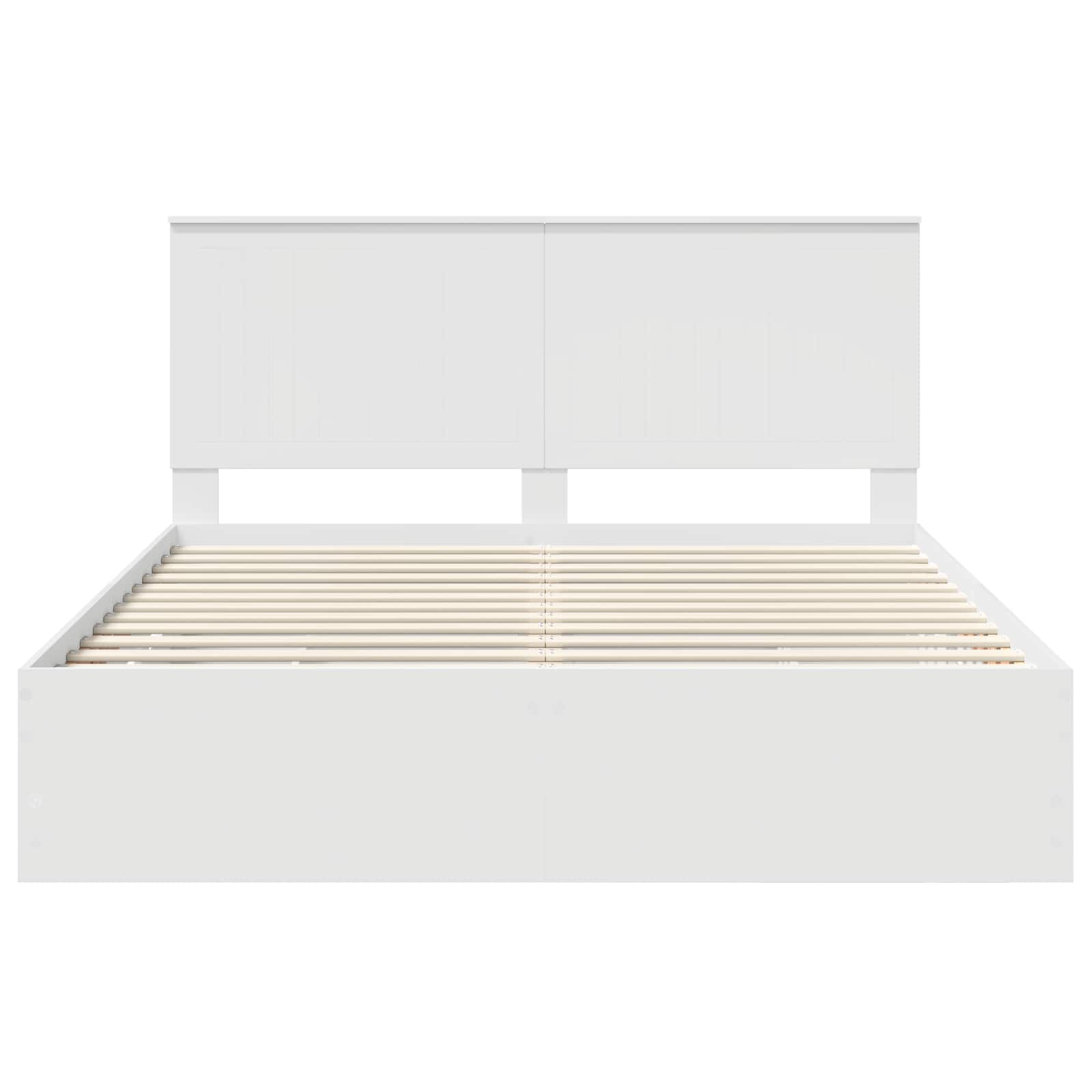 vidaXL Ramka łóżka z szufladą Biały 160 x 200 cm Drewno inżynieryjne