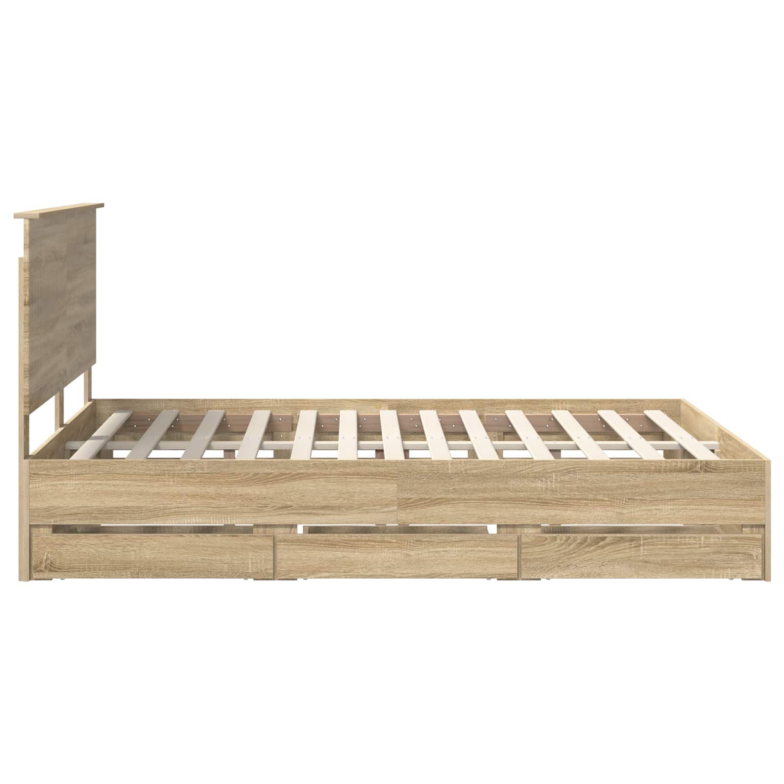 vidaXL Ramka łóżka Dąb Sonoma 150 x 200 cm Drewno inżynieryjne