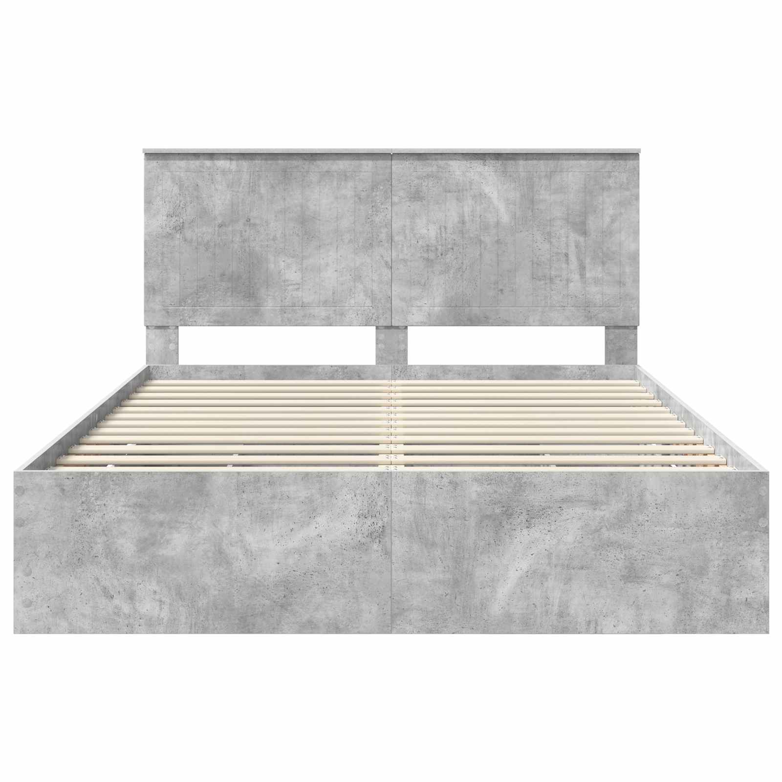 vidaXL Ramka łóżka Betonowy szary 150 x 200 cm Drewno inżynieryjne