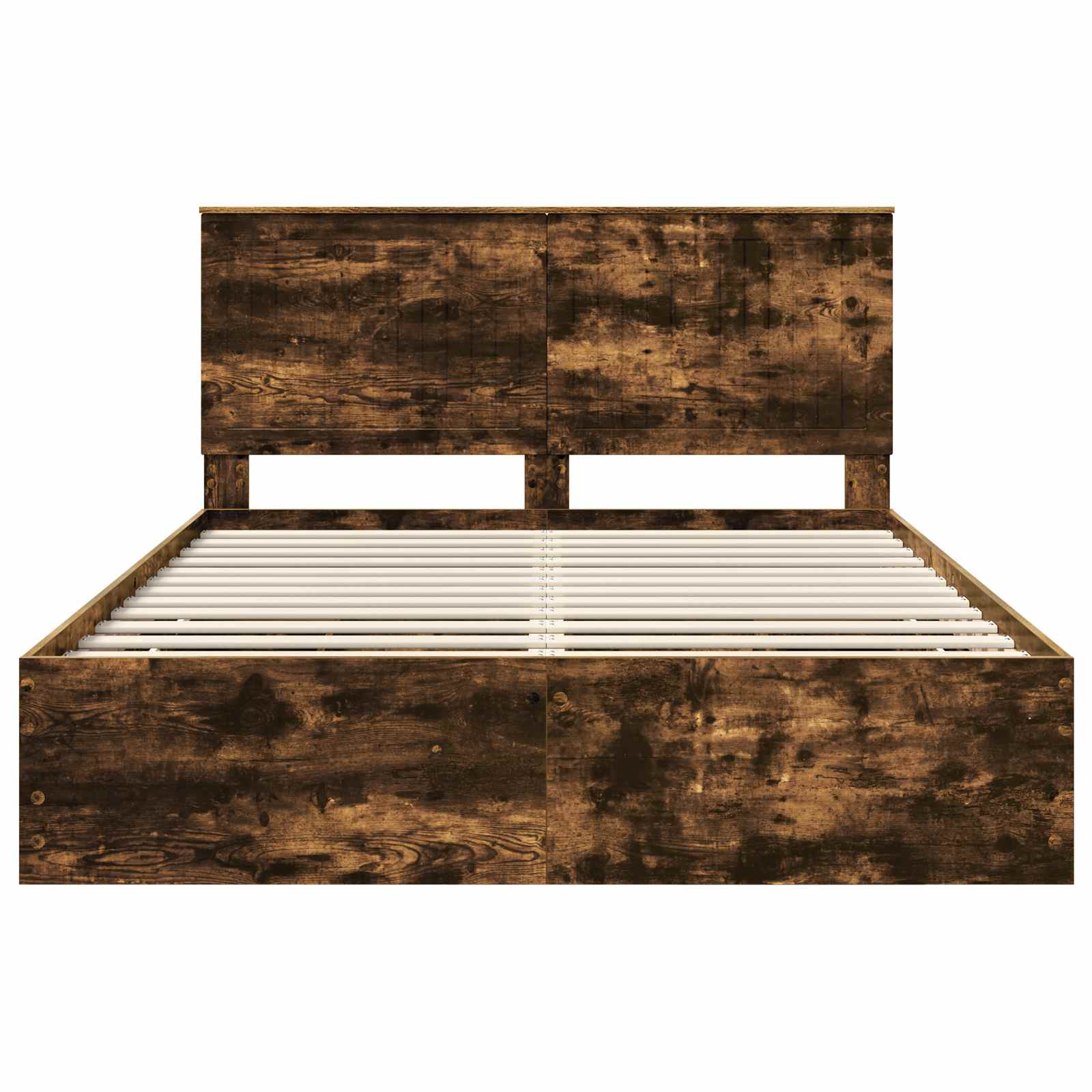 vidaXL Ramka łóżka Dąb wędzony 150 x 200 cm Drewno inżynieryjne