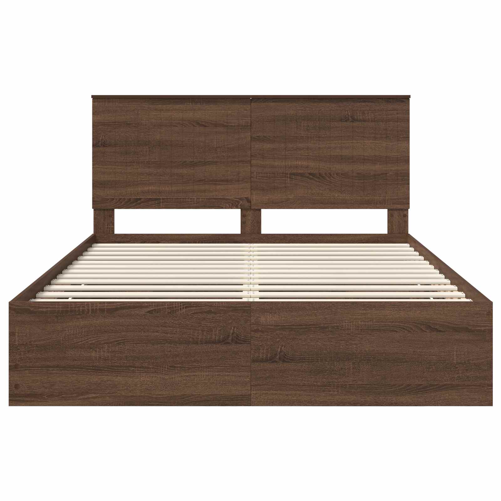 vidaXL Ramka łóżka Brązowy dąb 150 x 200 cm Drewno inżynieryjne