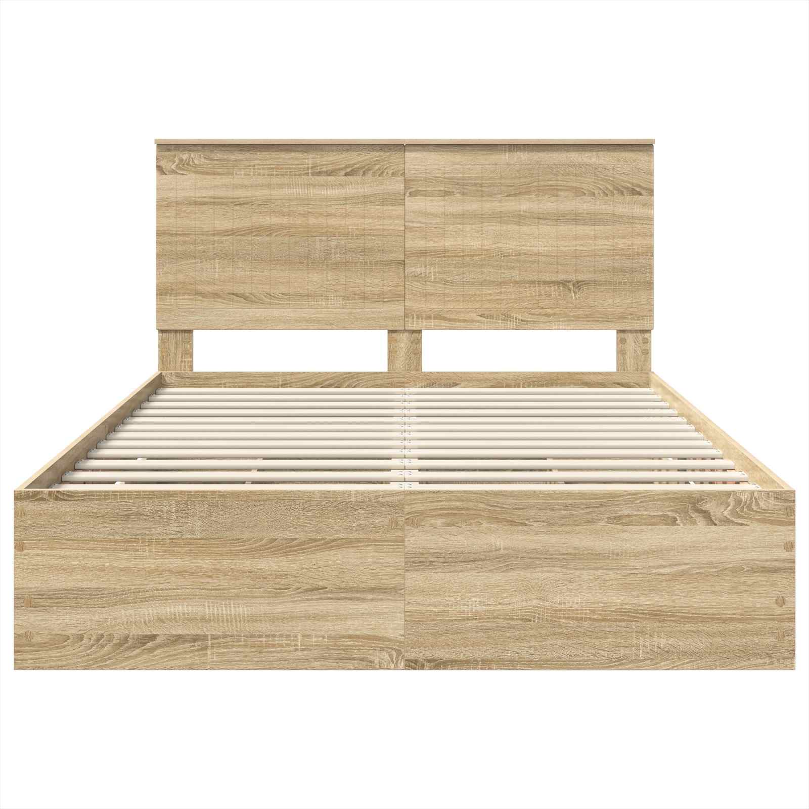 vidaXL Ramka łóżka Dąb Sonoma 140 x 200 cm Drewno inżynieryjne