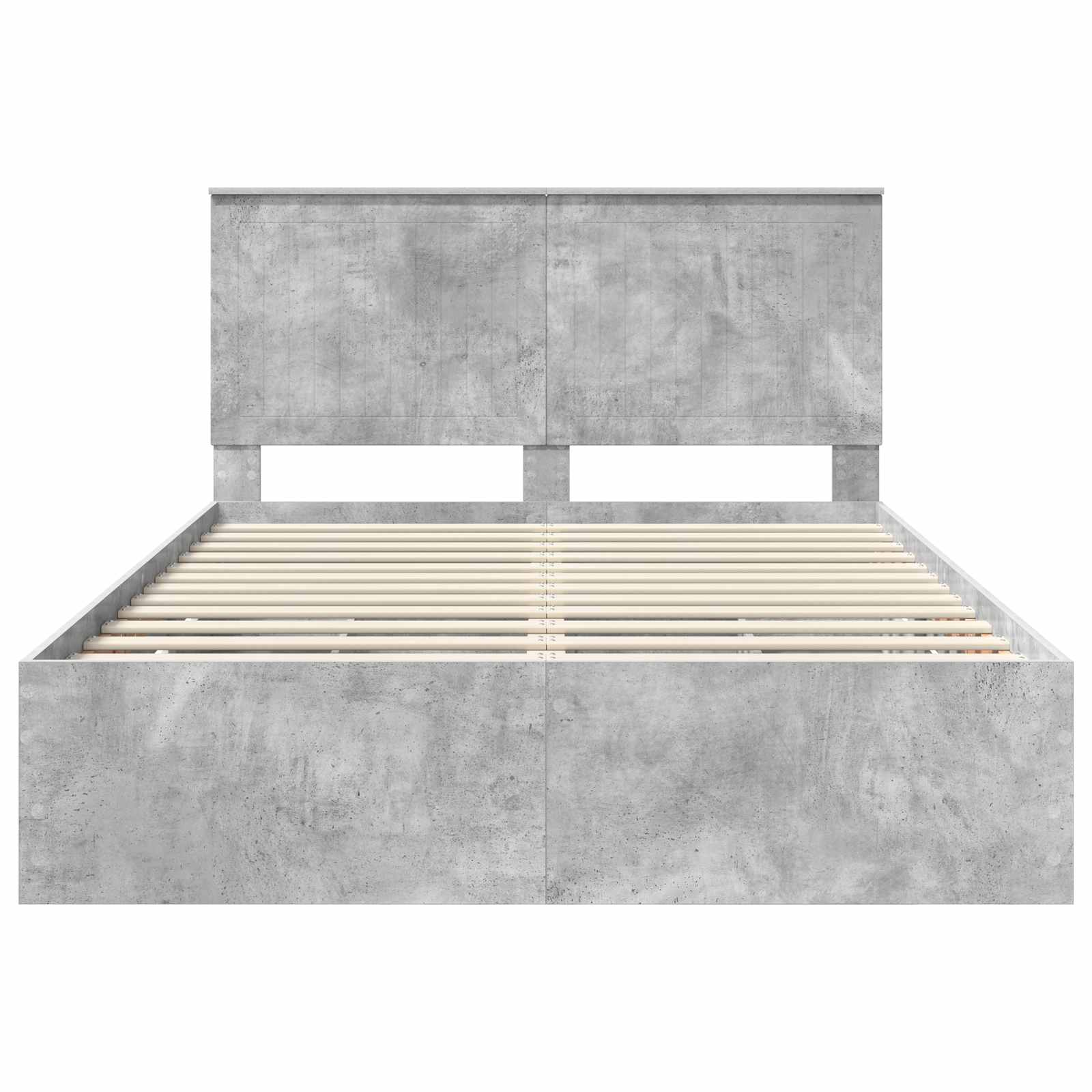 vidaXL Ramka łóżka Betonowy szary 140 x 200 cm Drewno inżynieryjne