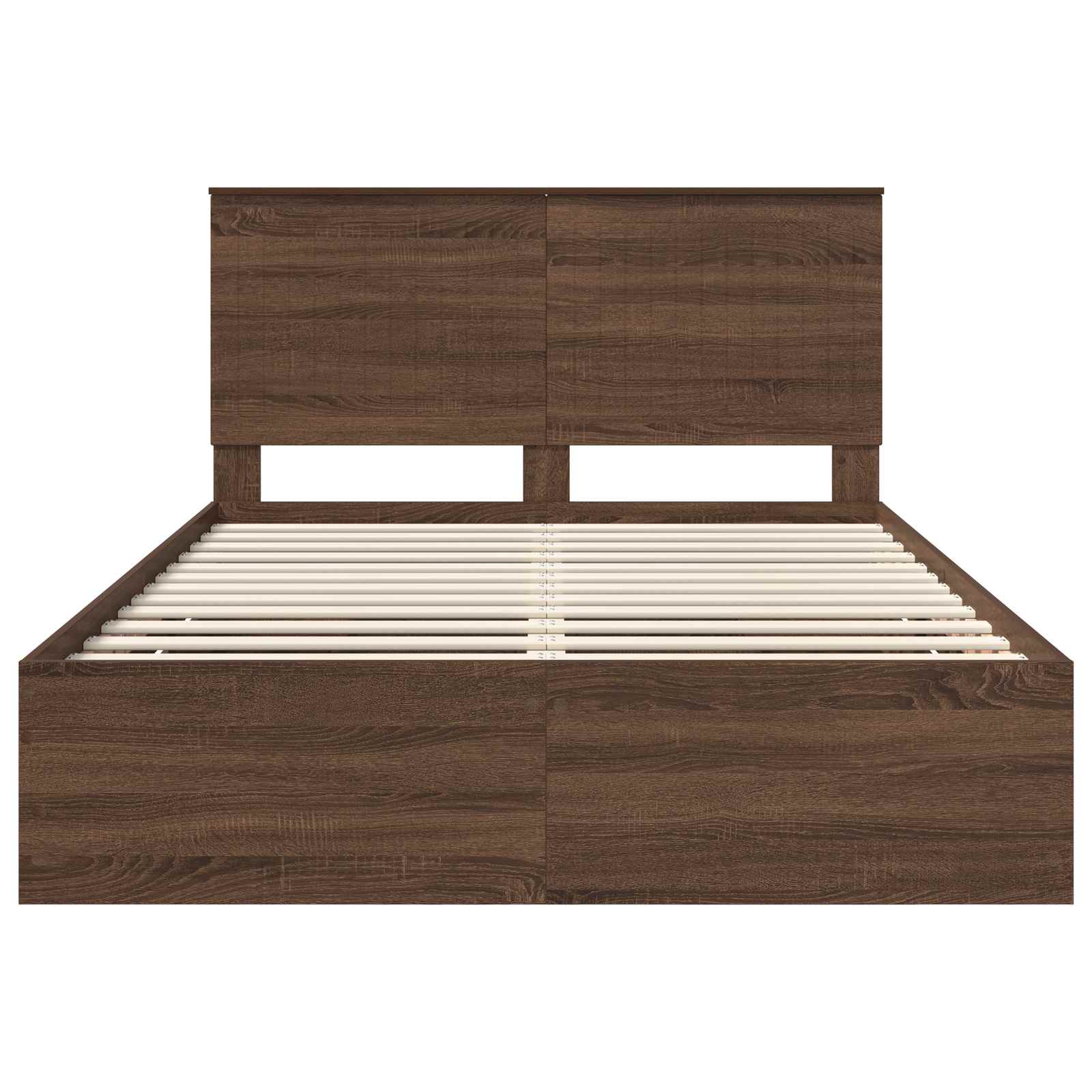 vidaXL Ramka łóżka Brązowy dąb 135 x 190 cm Drewno inżynieryjne
