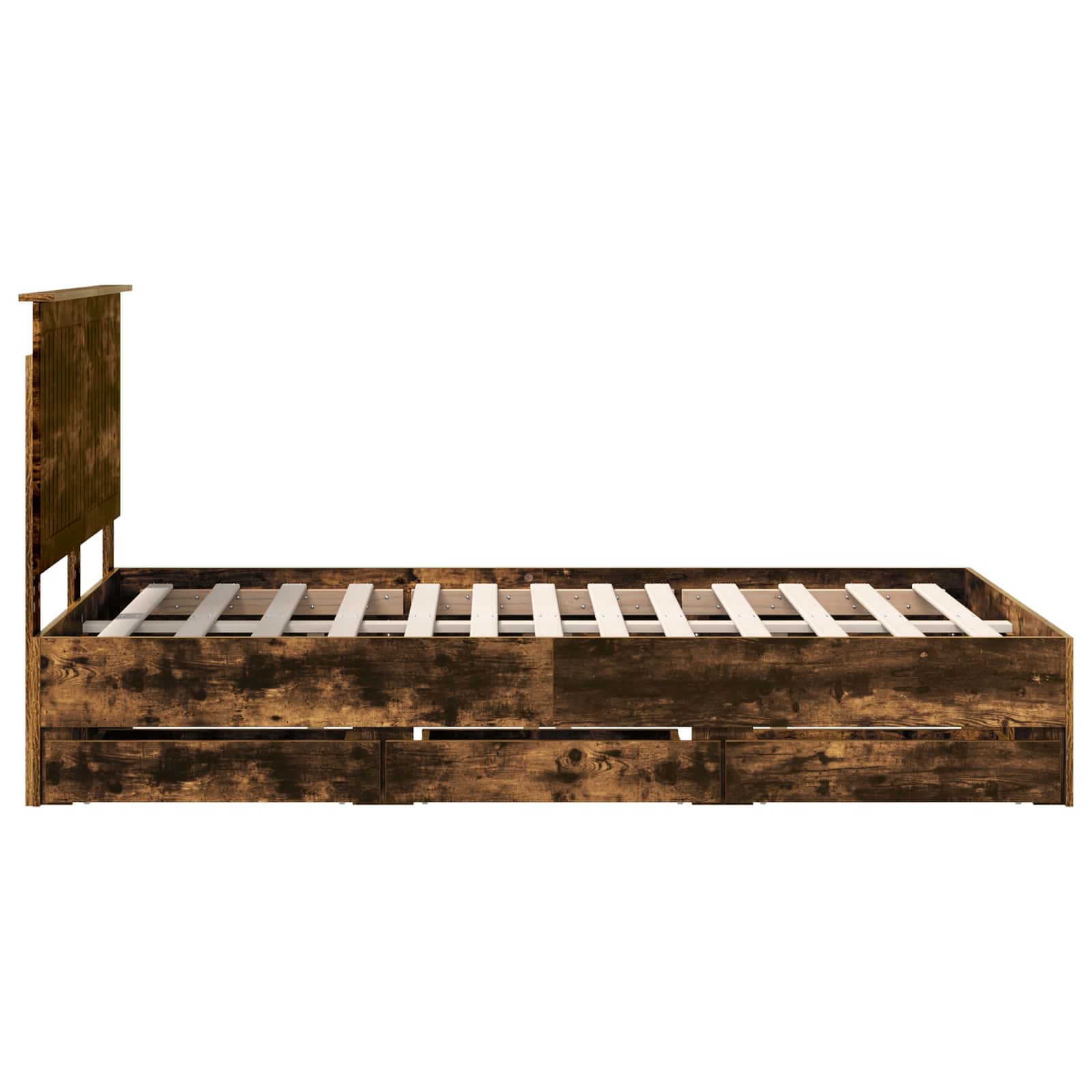 vidaXL Ramka łóżka Dąb wędzony 120 x 200 cm Drewno inżynieryjne