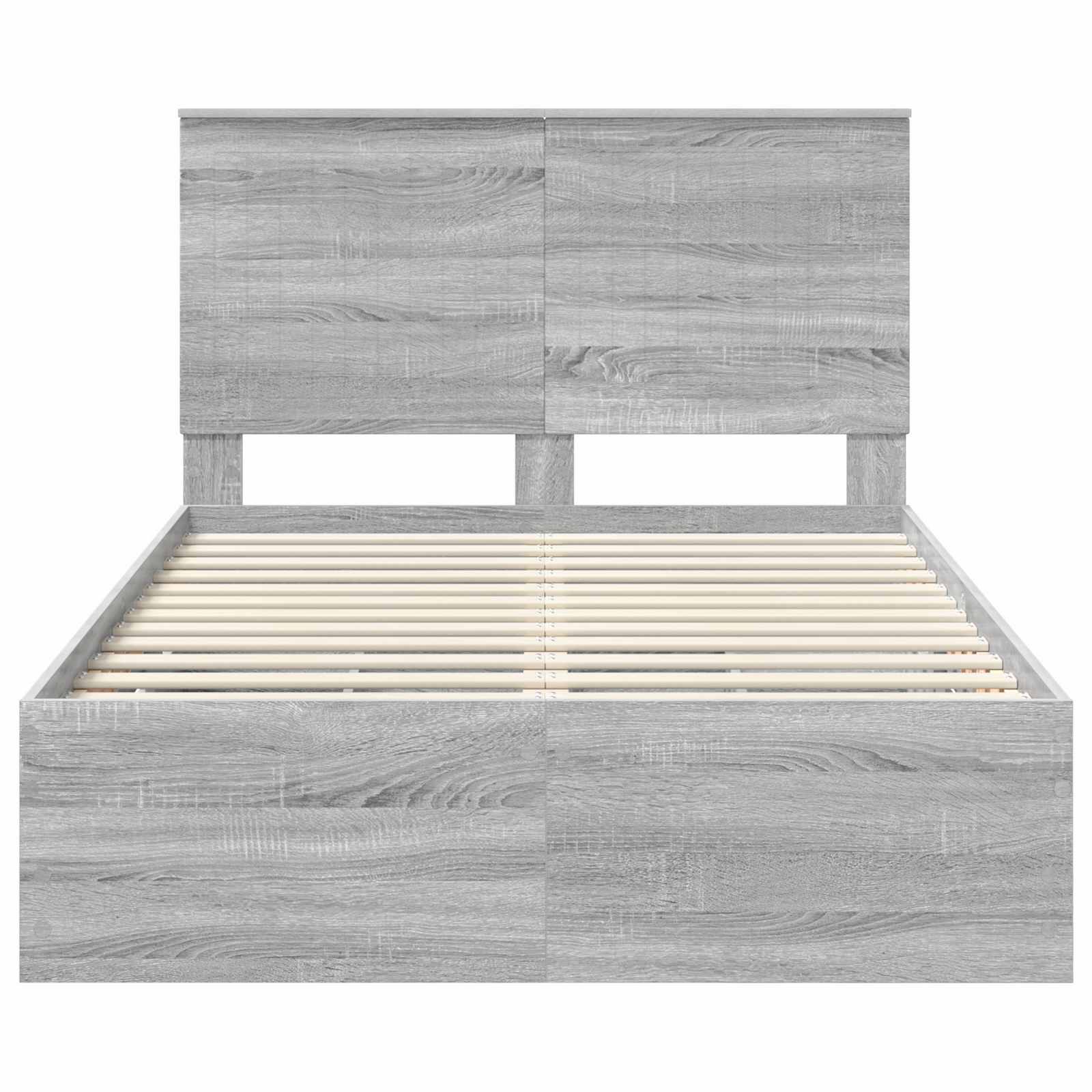 vidaXL Ramka łóżka Szary Sonoma 120 x 190 cm Drewno inżynieryjne
