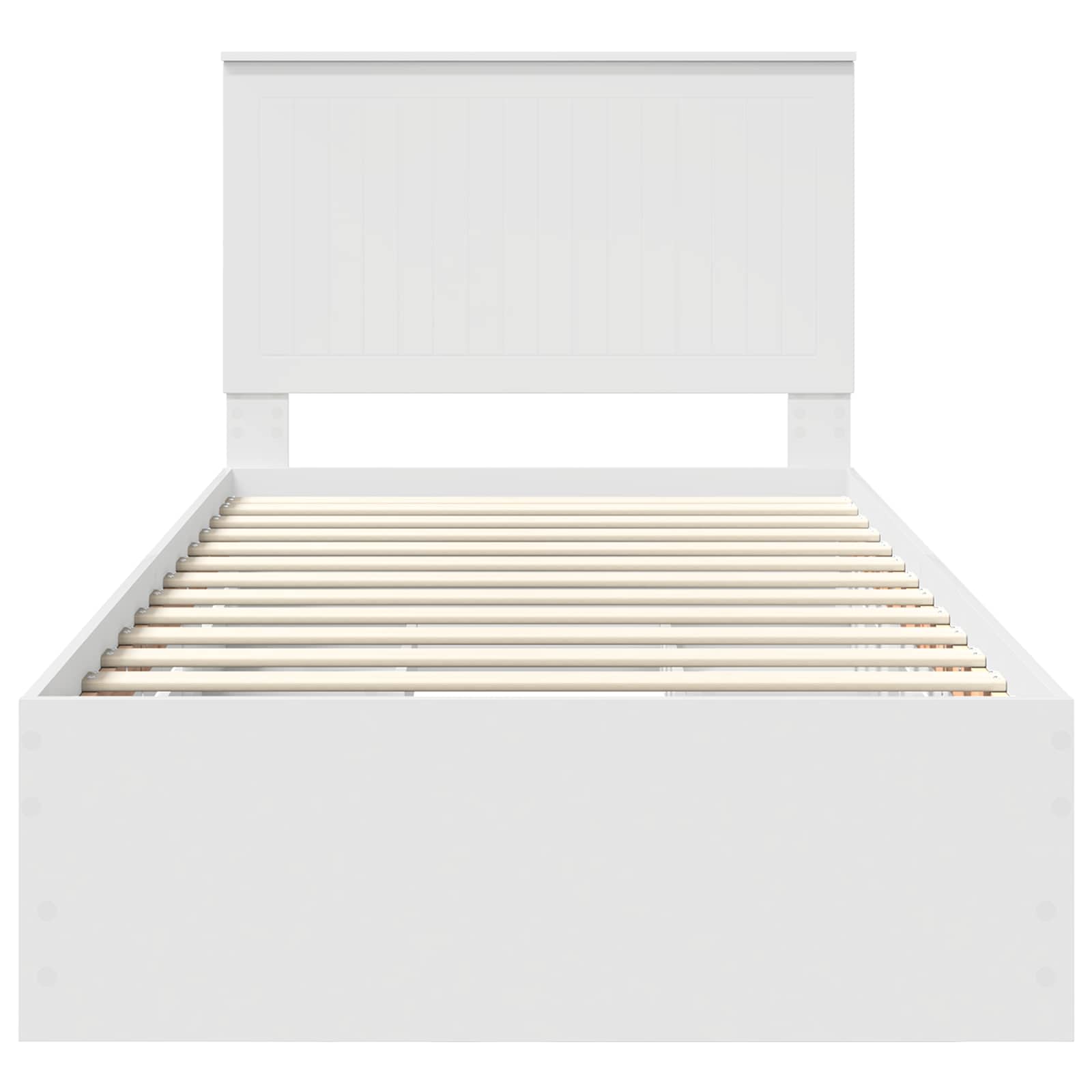vidaXL Ramka łóżka z szufladą Biały 100 x 200 cm Drewno inżynieryjne