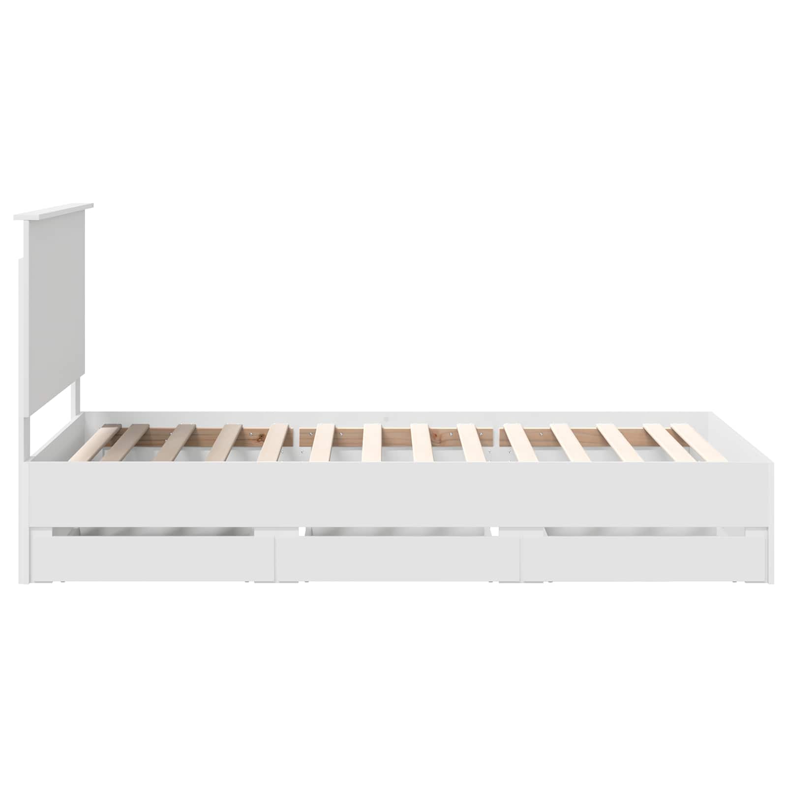 vidaXL Ramka łóżka z szufladą Biały 100 x 200 cm Drewno inżynieryjne