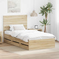 vidaXL Ramka łóżka Dąb Sonoma 100 x 200 cm Drewno inżynieryjne