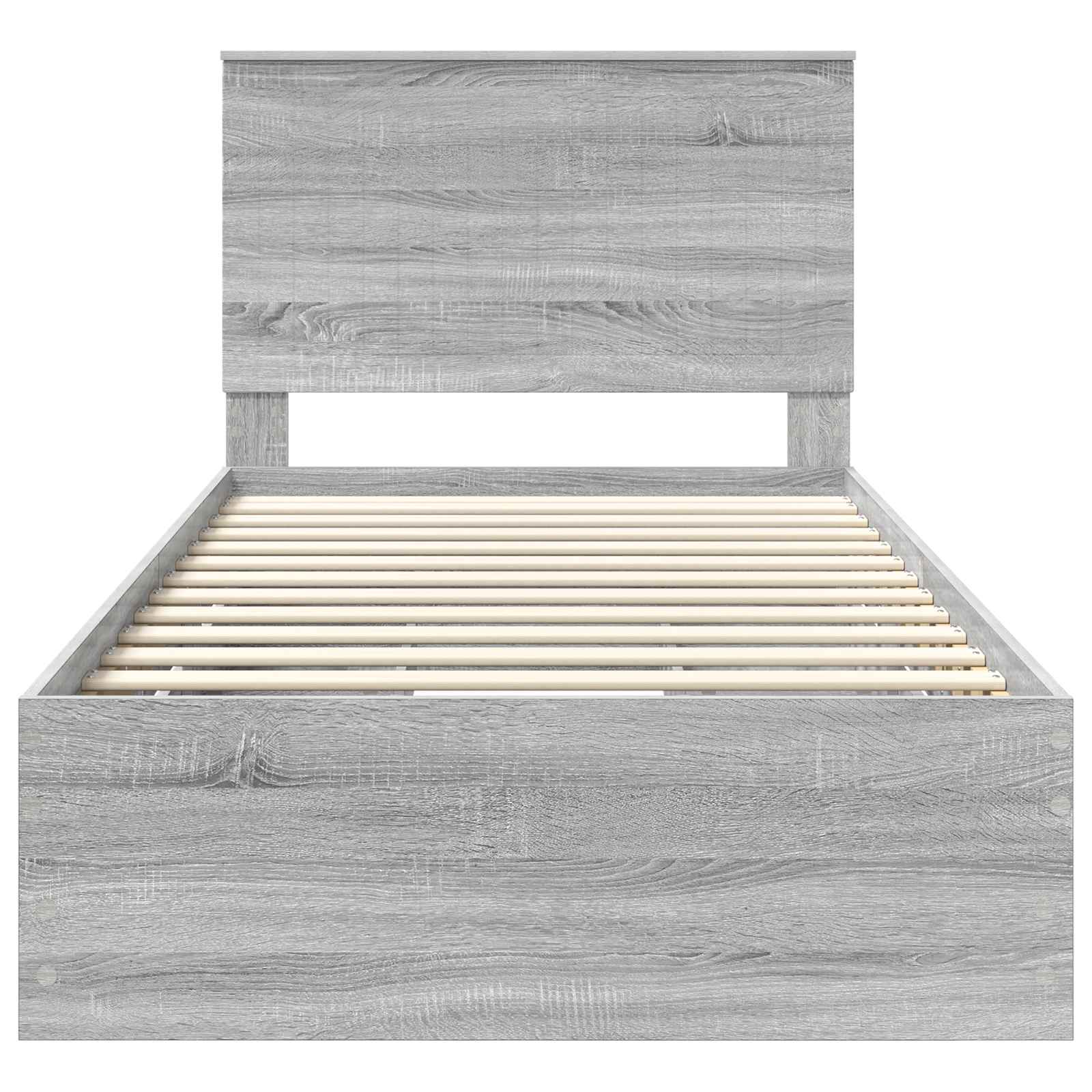 vidaXL Ramka łóżka Szary Sonoma 100 x 200 cm Drewno inżynieryjne
