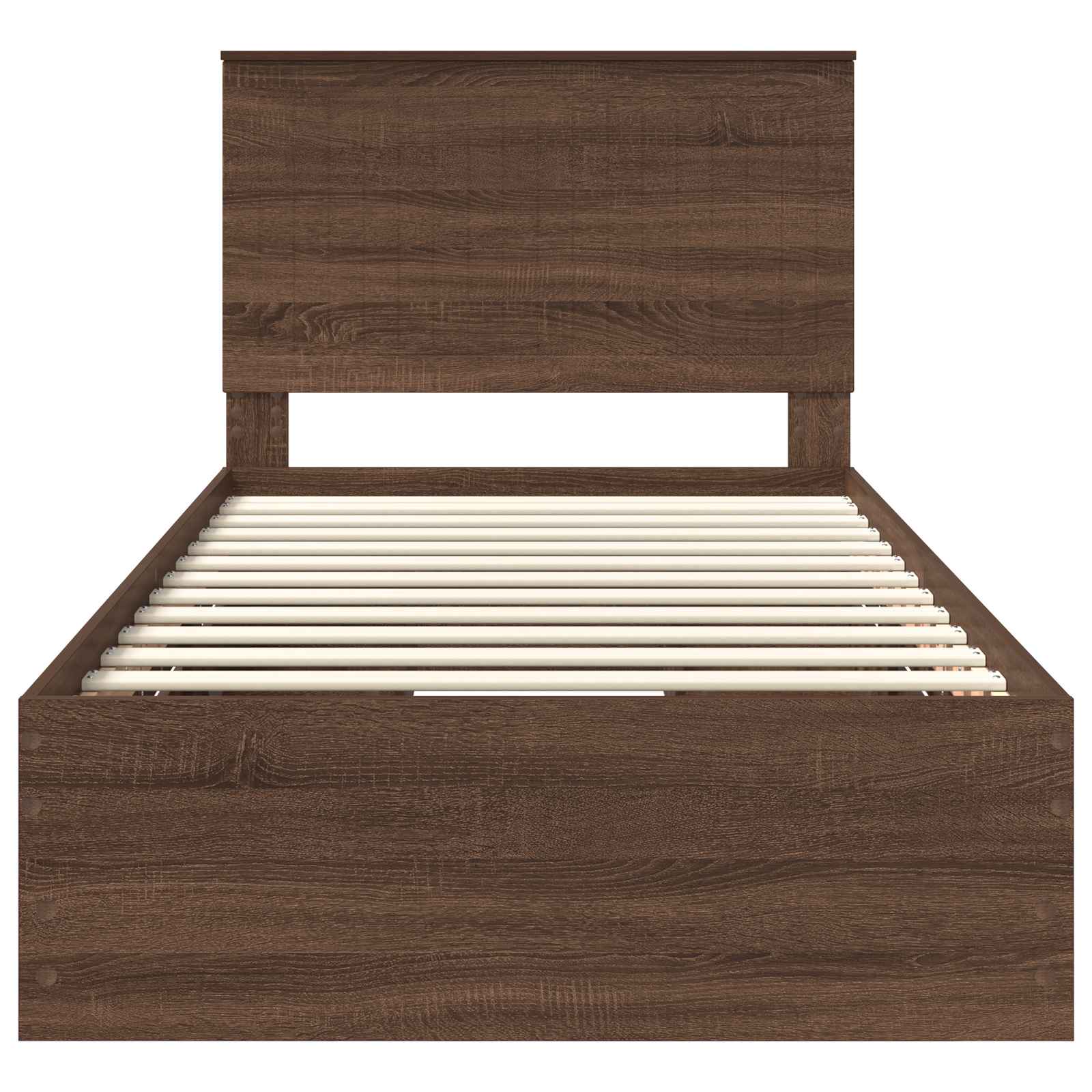 vidaXL Ramka łóżka Brązowy dąb 100 x 200 cm Drewno inżynieryjne