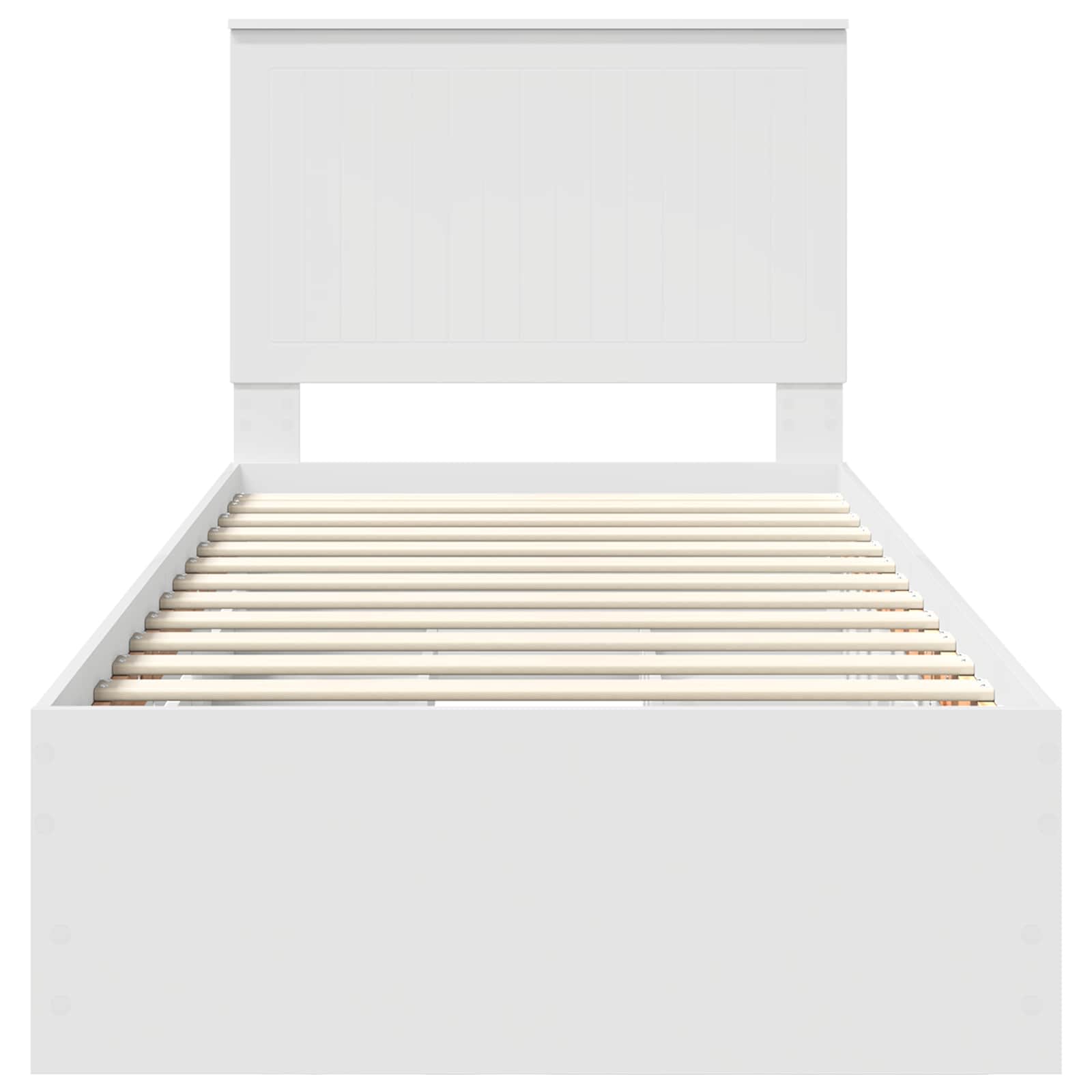 vidaXL Ramka łóżka z szufladą Biały 90 x 200 cm Drewno inżynieryjne