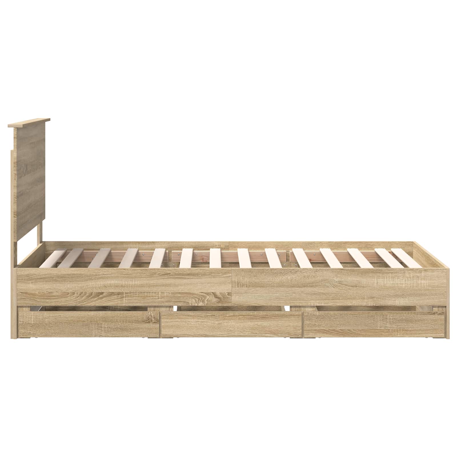 vidaXL Ramka łóżka Dąb Sonoma 90 x 200 cm Drewno inżynieryjne