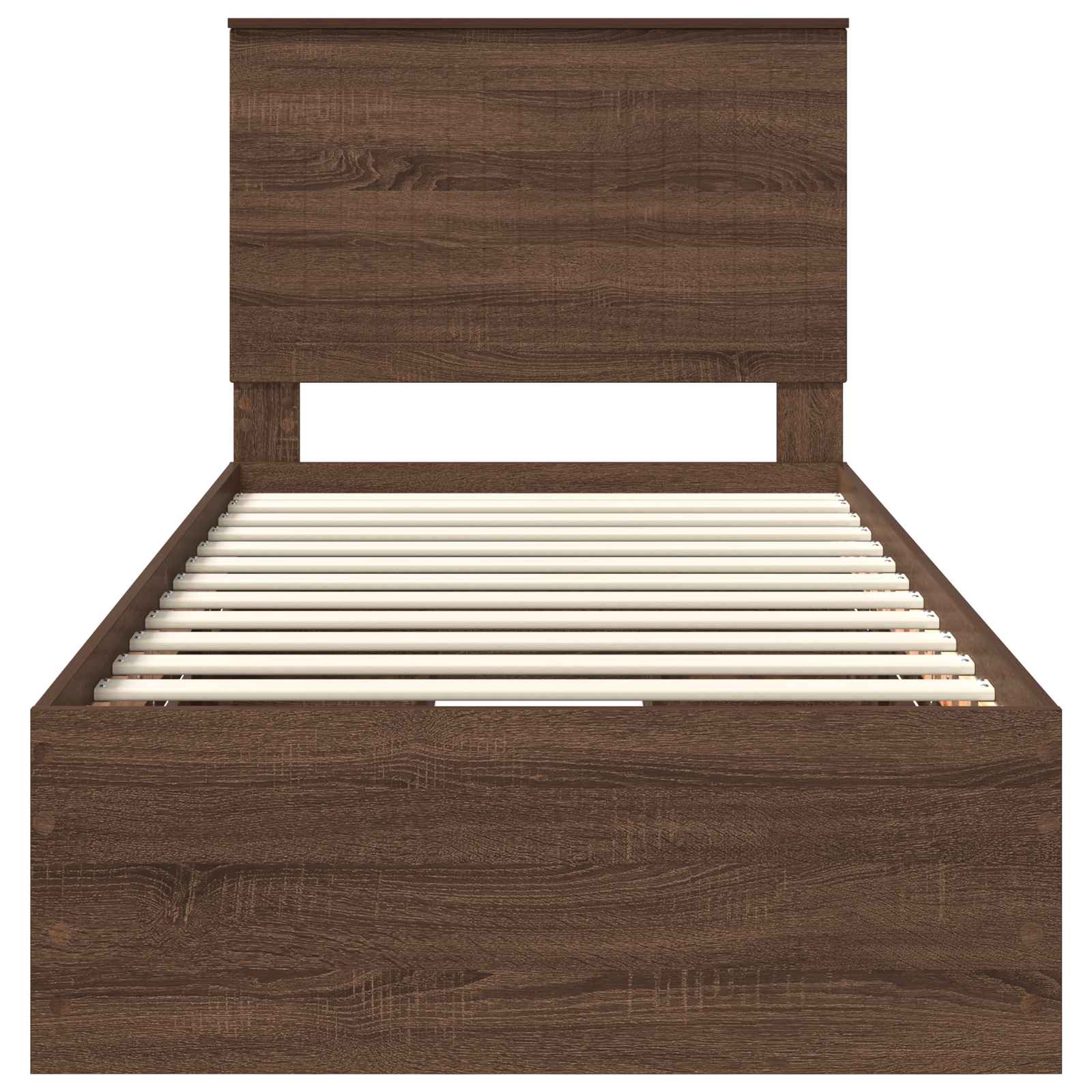 vidaXL Ramka łóżka Brązowy dąb 90 x 200 cm Drewno inżynieryjne