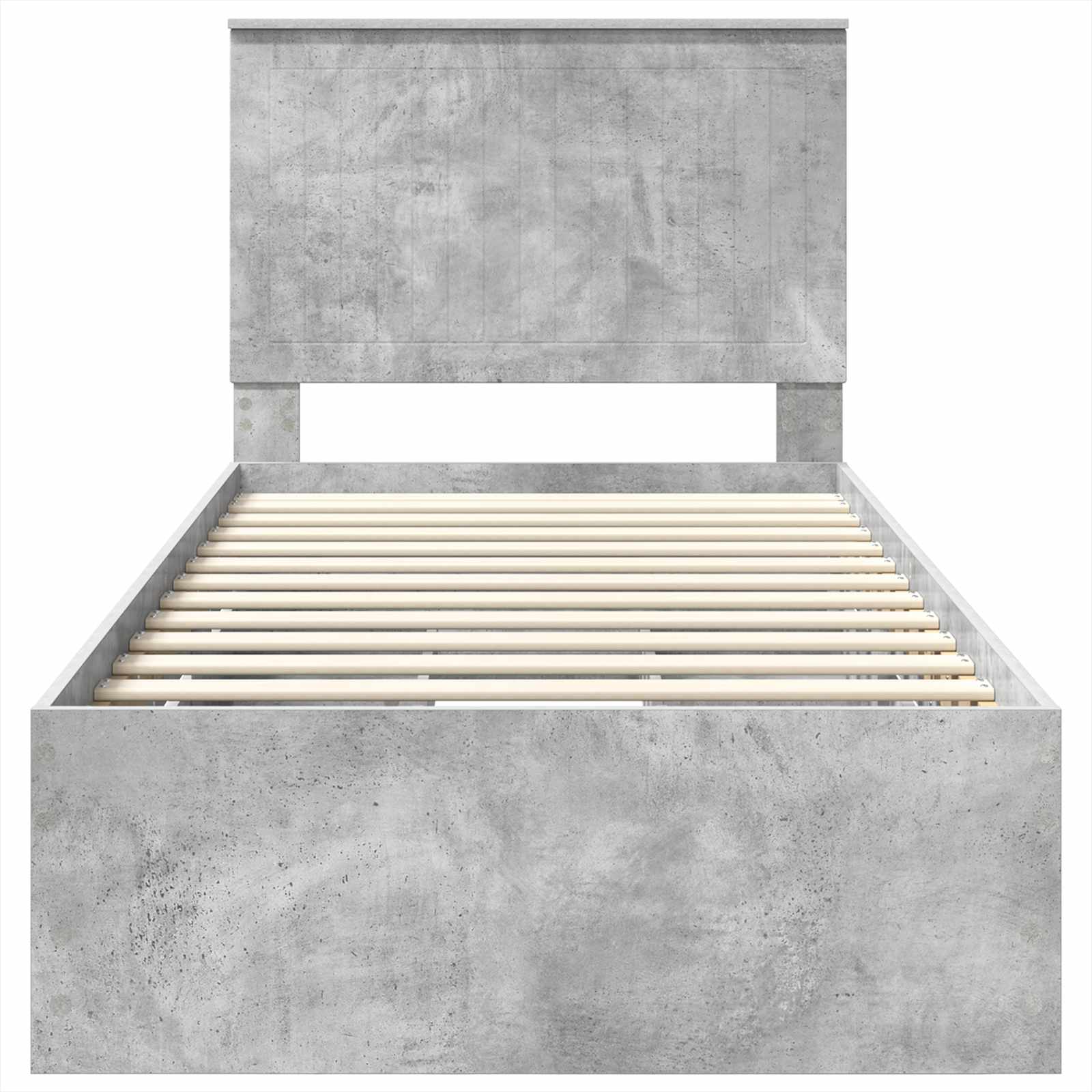 vidaXL Ramka łóżka Betonowy szary 90 x 190 cm Drewno inżynieryjne