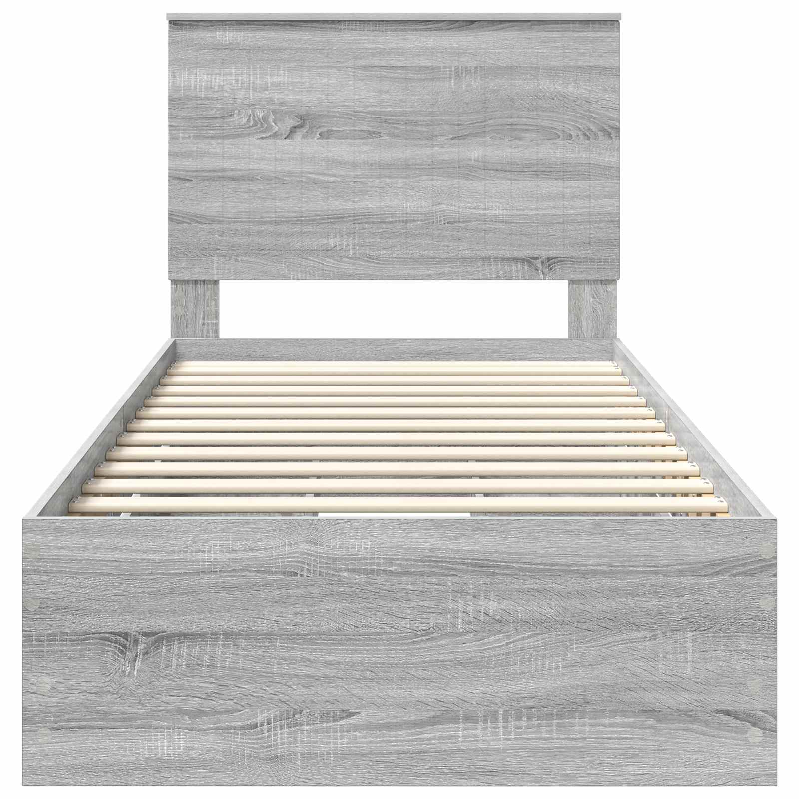 vidaXL Ramka łóżka Szary Sonoma 90 x 190 cm Drewno inżynieryjne