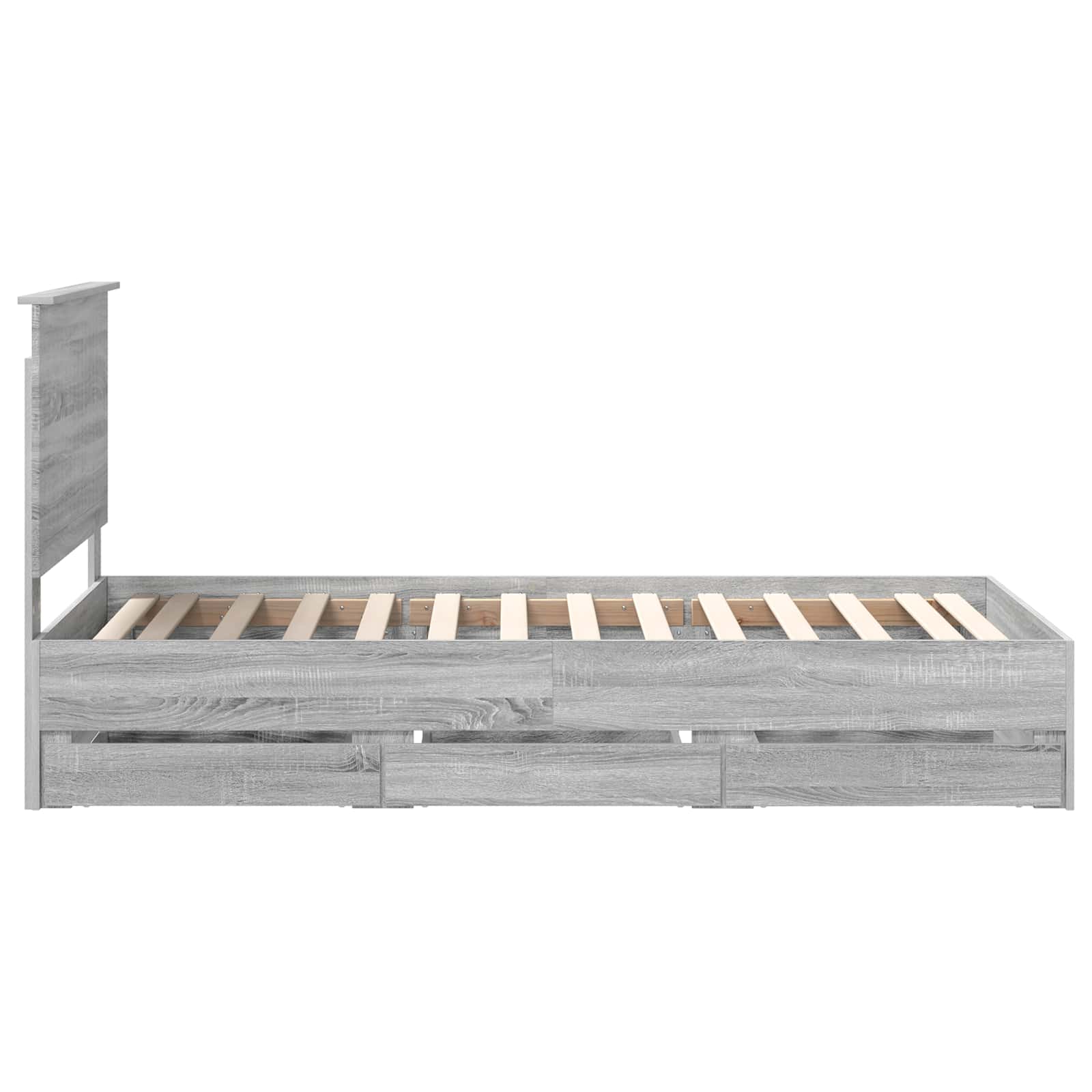 vidaXL Ramka łóżka Szary Sonoma 90 x 190 cm Drewno inżynieryjne