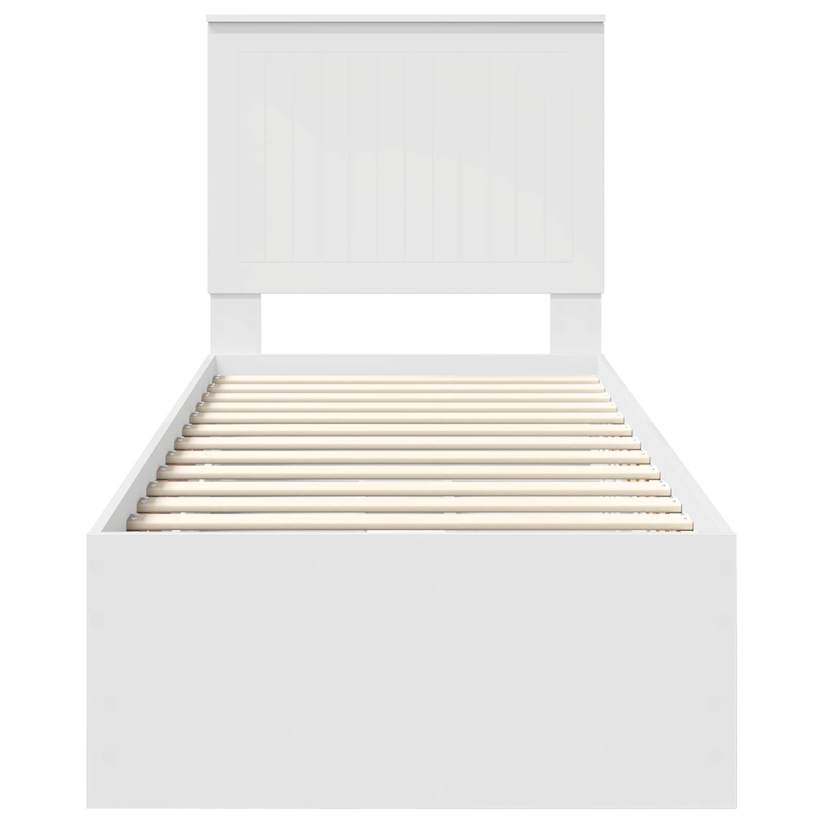 vidaXL Ramka łóżka z szufladą Biały 75 x 190 cm Drewno inżynieryjne
