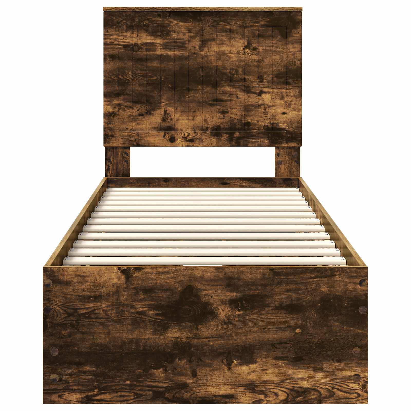 vidaXL Ramka łóżka Dąb wędzony 75 x 190 cm Drewno inżynieryjne