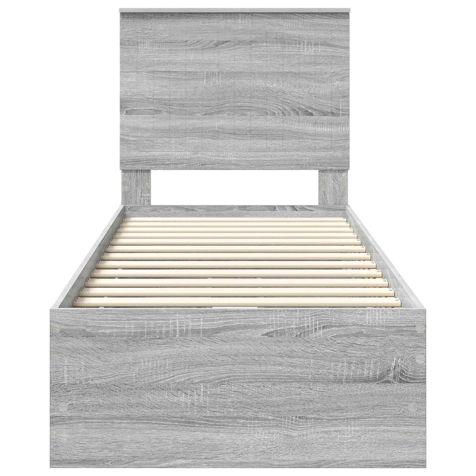 vidaXL Ramka łóżka Szary Sonoma 75 x 190 cm Drewno inżynieryjne