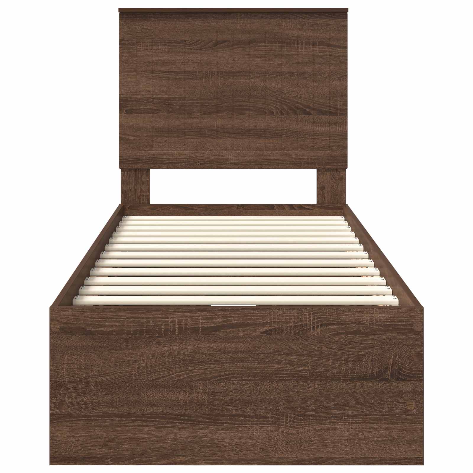 vidaXL Ramka łóżka Brązowy dąb 75 x 190 cm Drewno inżynieryjne