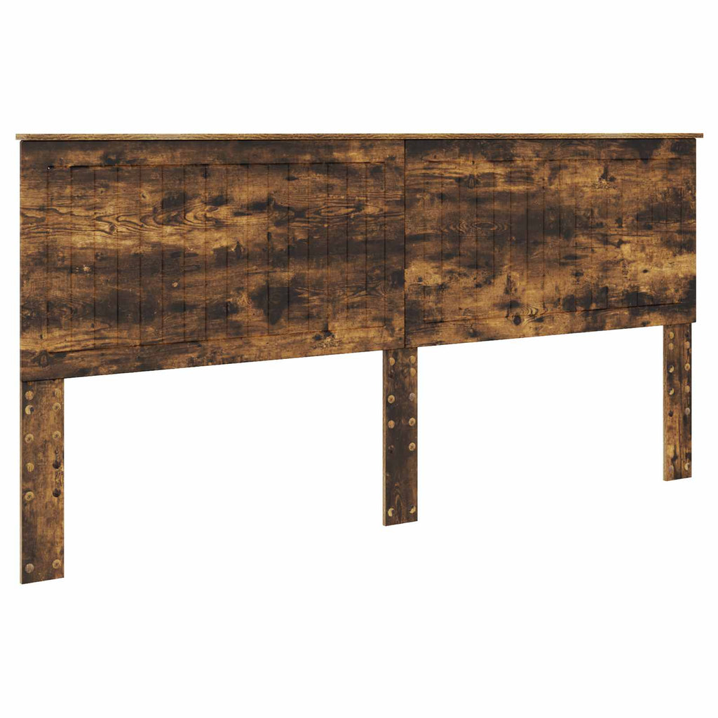 vidaXL Ramka łóżka Dąb wędzony 200 x 200 cm Materiał drewnopochodny