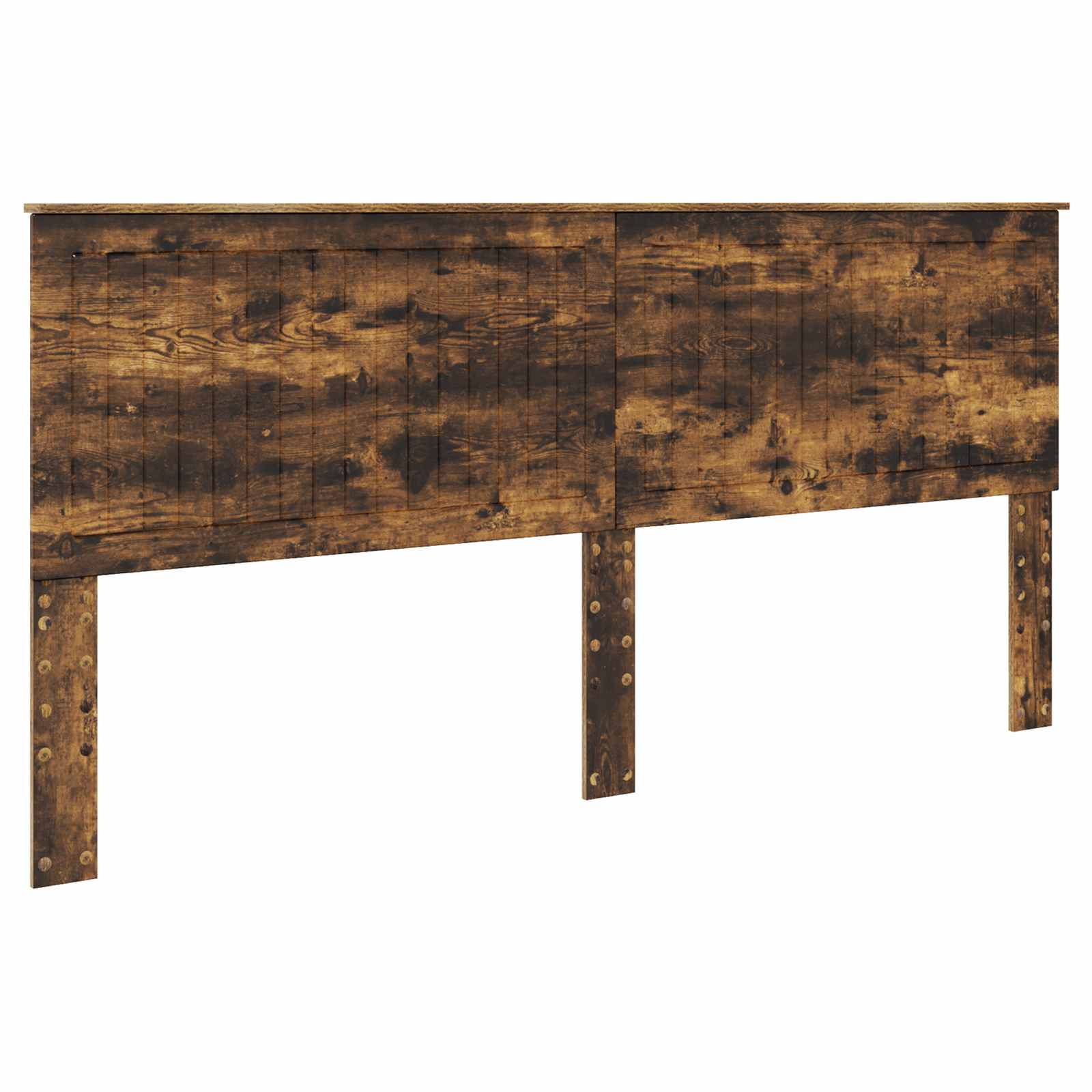 vidaXL Ramka łóżka Dąb wędzony 200 x 200 cm Materiał drewnopochodny