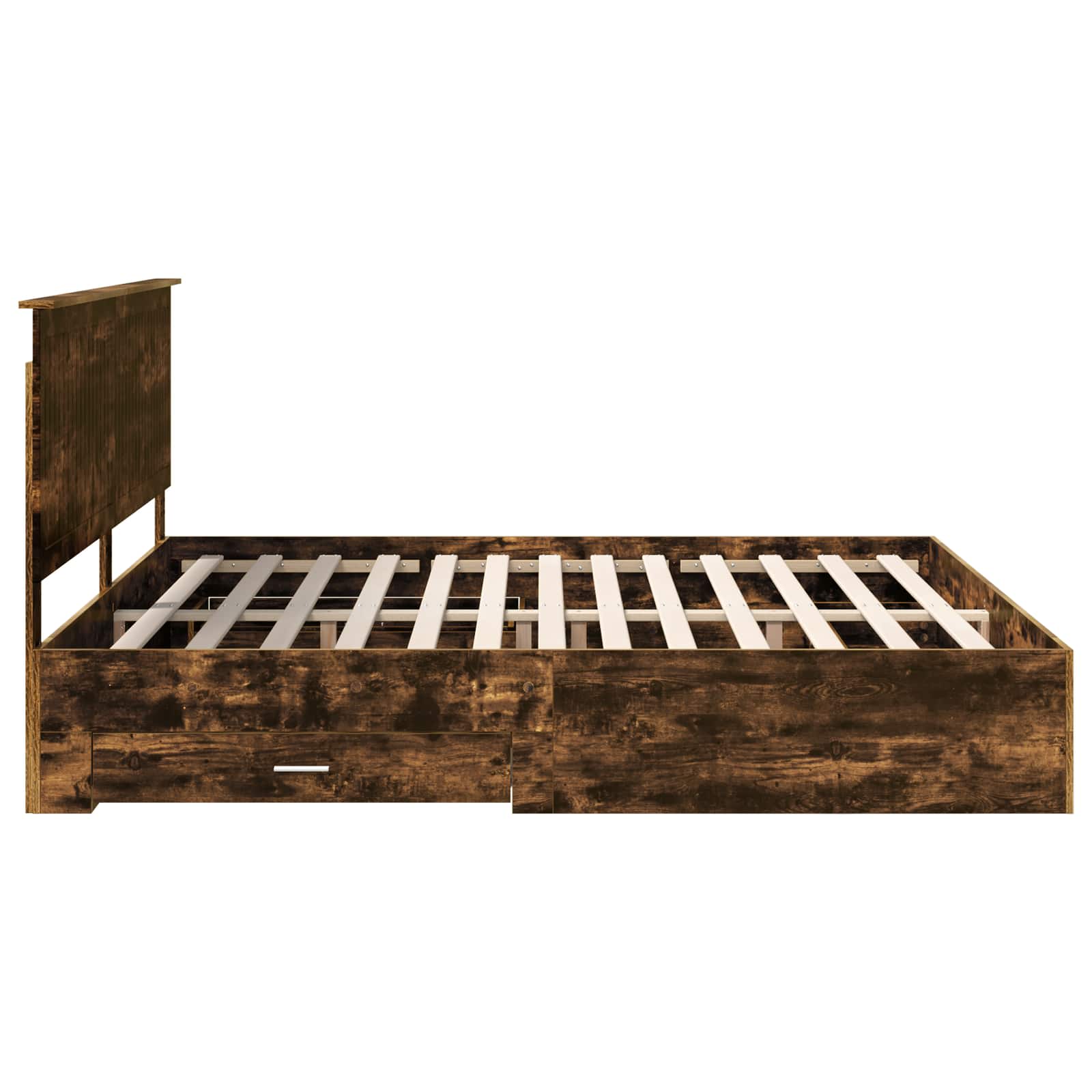 vidaXL Ramka łóżka Dąb wędzony 200 x 200 cm Materiał drewnopochodny
