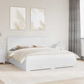 vidaXL Ramka łóżka Biały 180 x 200 cm Materiał drewnopochodny