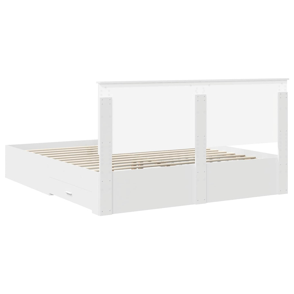 vidaXL Ramka łóżka Biały 180 x 200 cm Materiał drewnopochodny