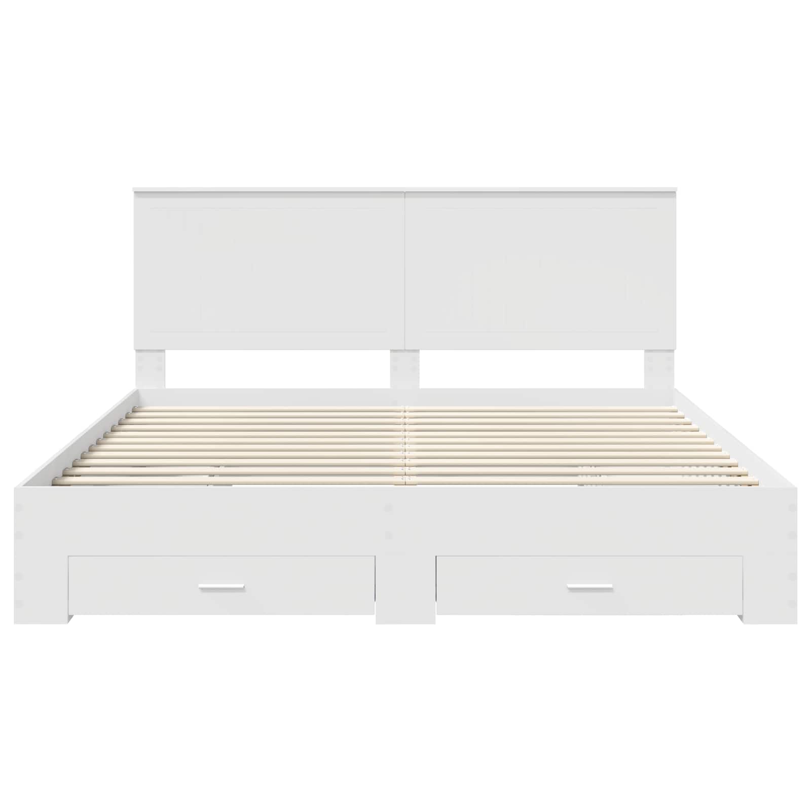 vidaXL Ramka łóżka Biały 180 x 200 cm Materiał drewnopochodny