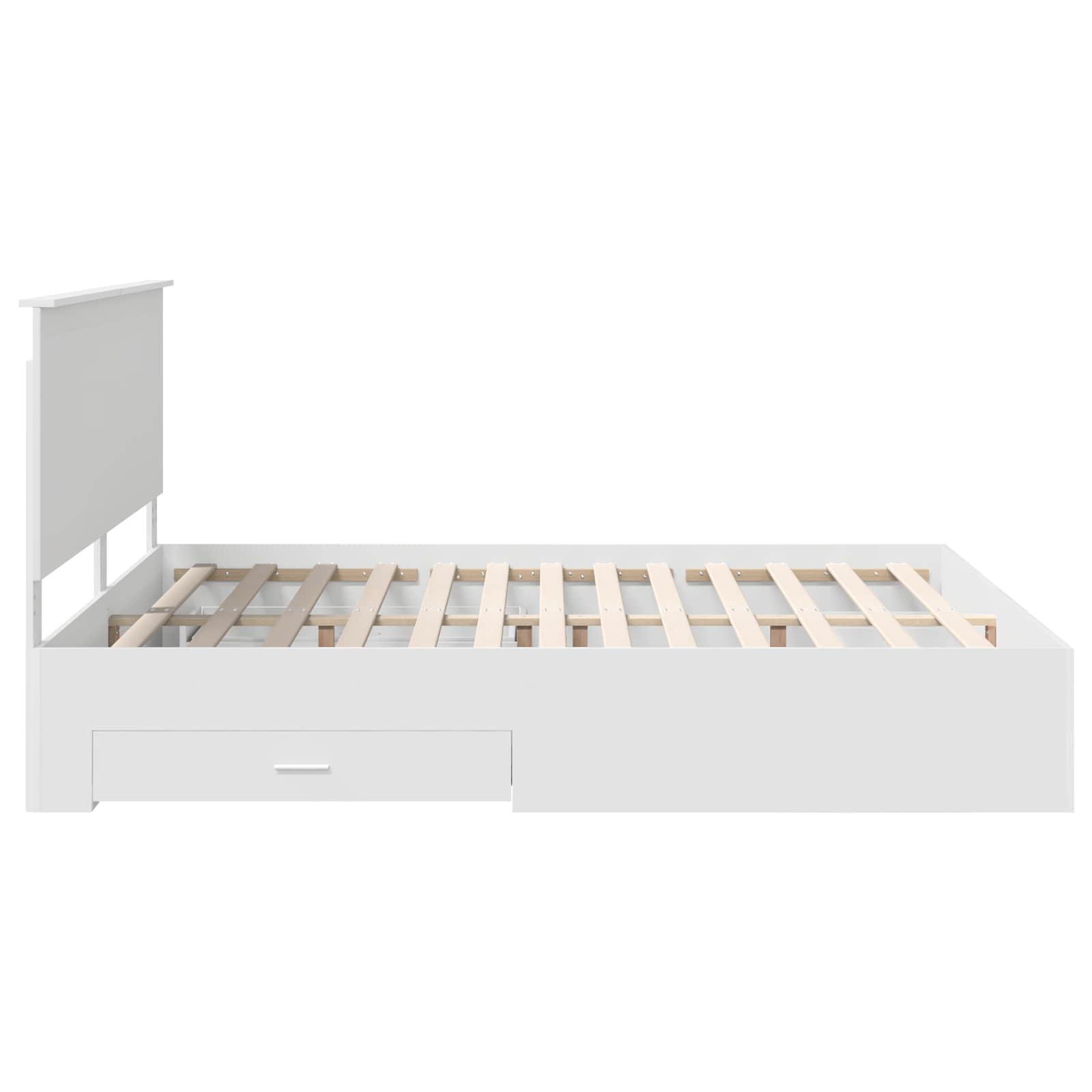 vidaXL Ramka łóżka Biały 180 x 200 cm Materiał drewnopochodny