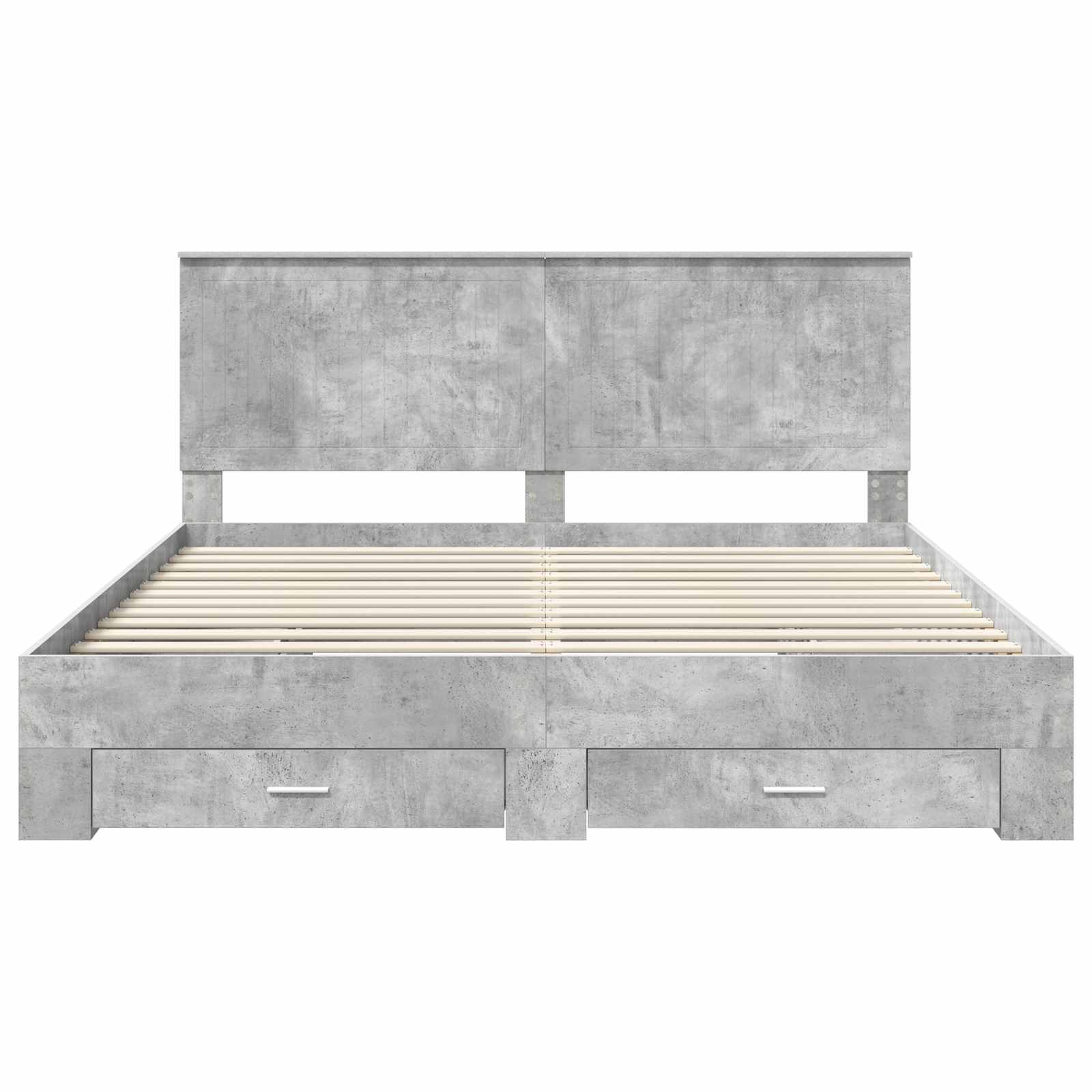 vidaXL Ramka łóżka Betonowy szary 180 x 200 cm Materiał drewnopochodny