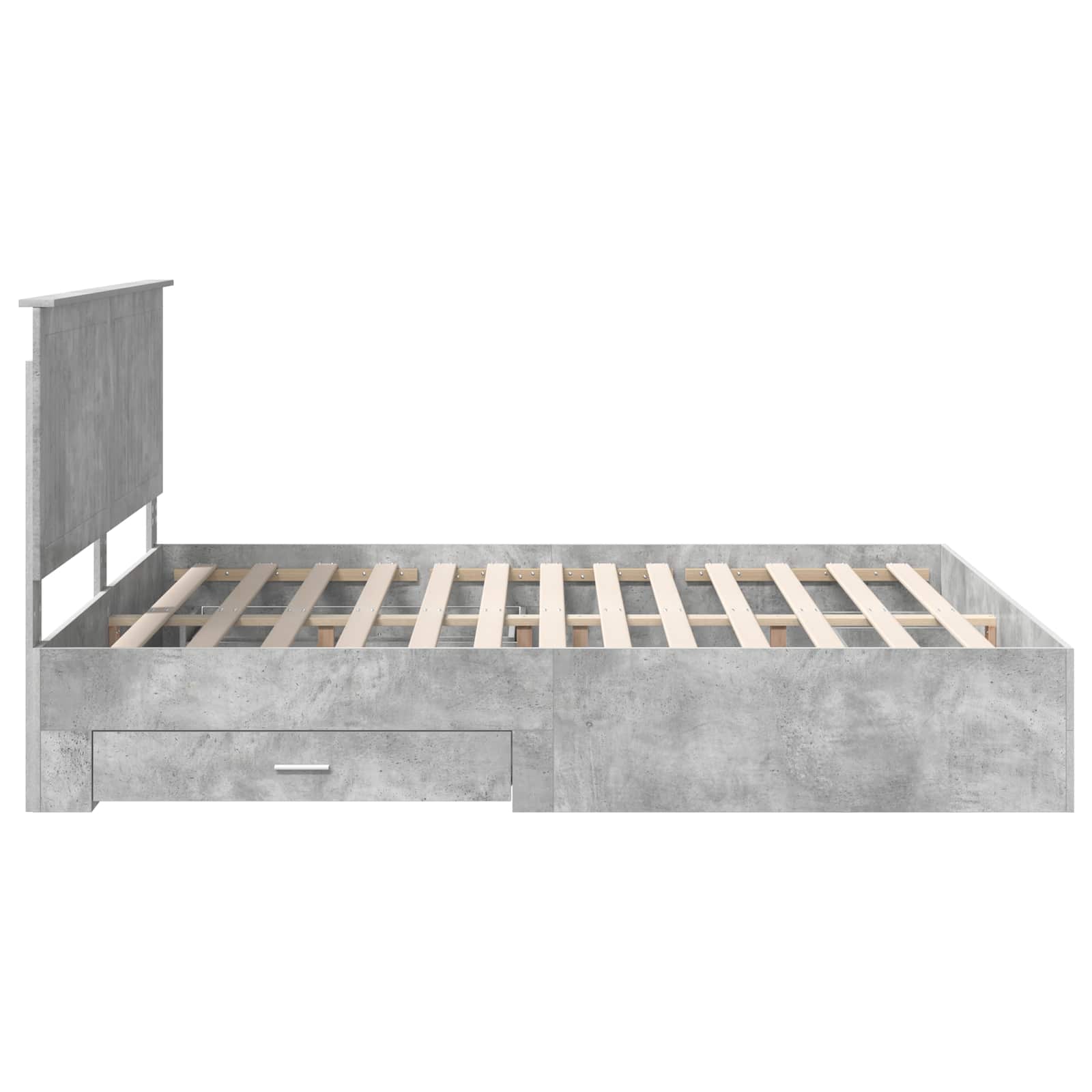 vidaXL Ramka łóżka Betonowy szary 180 x 200 cm Materiał drewnopochodny